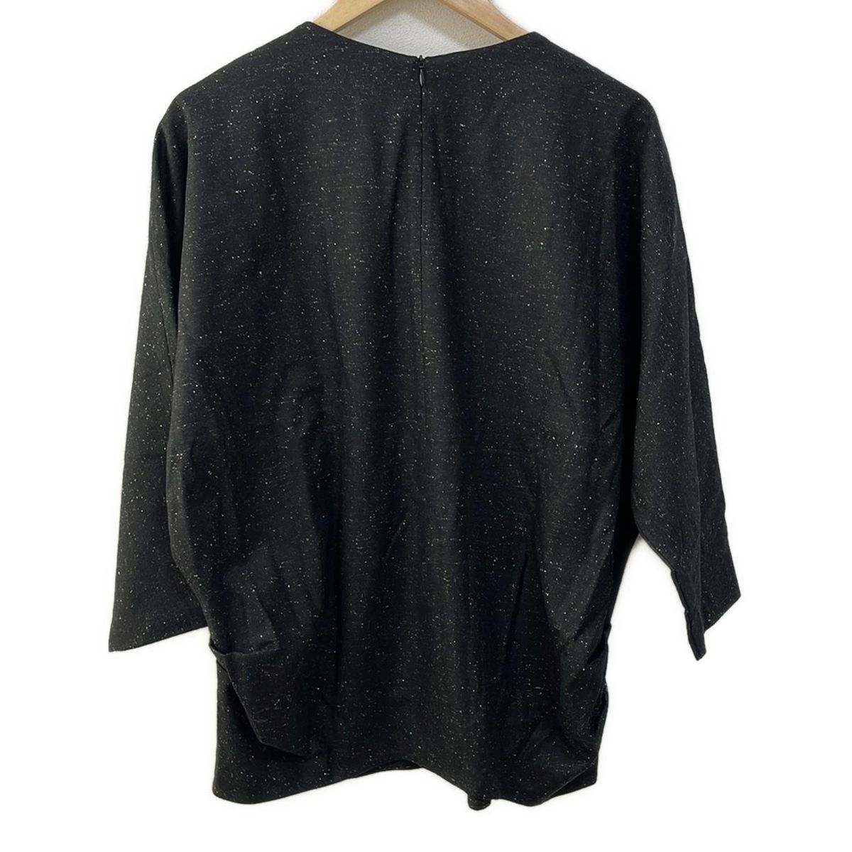 Leilian レリアン チュニック サイズ9 M レディース ダークグレー Vネック 長袖 by Eriko Nakamura ビジュー リピーター多 半袖 