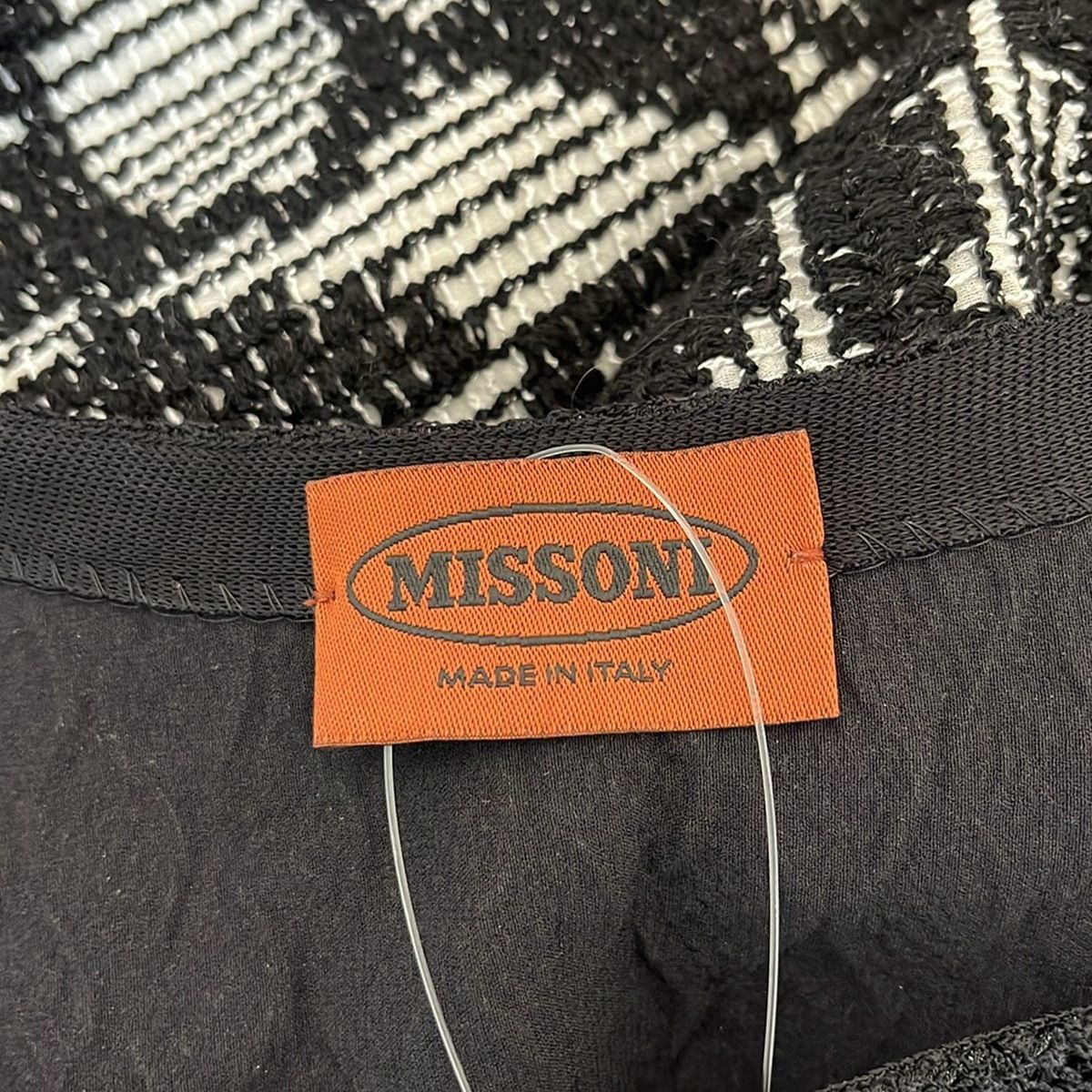  MISSONI ミッソーニ ワンピース サイズ42 M レディース 黒 白 ノースリーブ ミニ その他 ワンピース