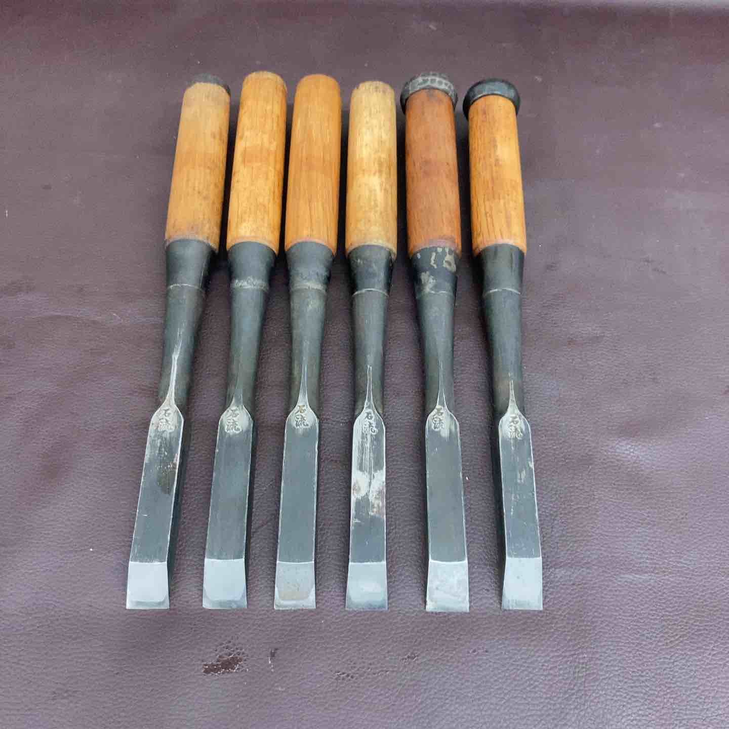 鑿 のみ 石流 6本セット 鉋 かんな 鋸 大工道具 和工具 骨董品