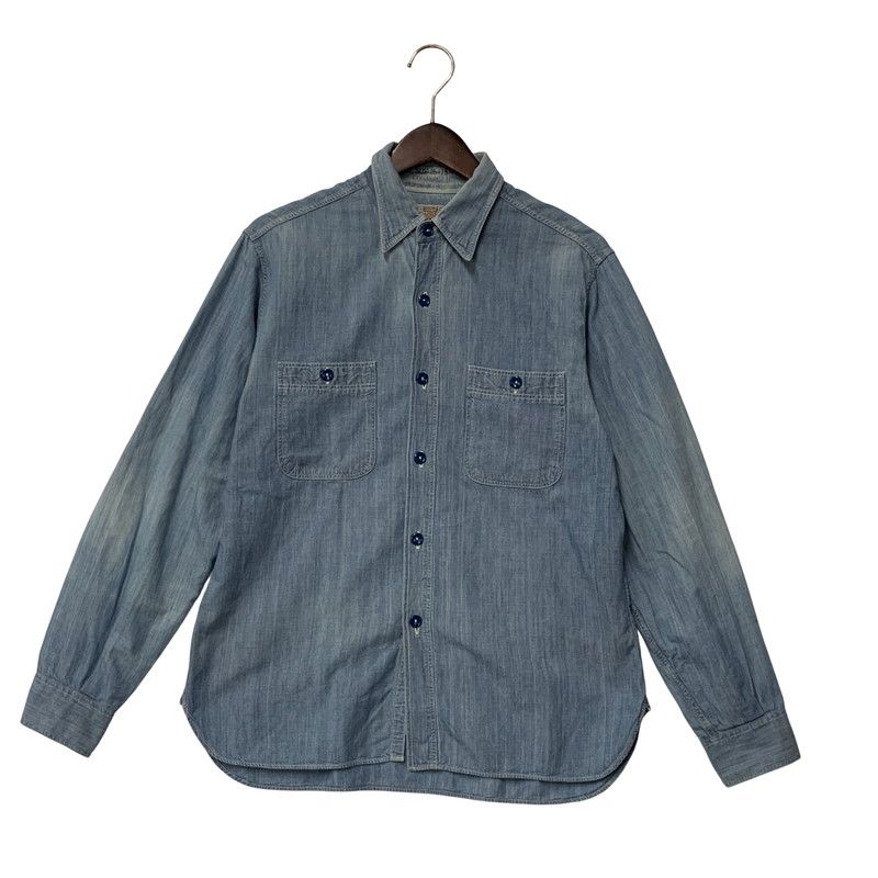 品 Buzz Rickson s バズリクソンズ BR 25995 BLUE WORK SHIRT ブルー シャンブレー ワーク シャツ トップス 長袖 145-251125-cs-26-izu