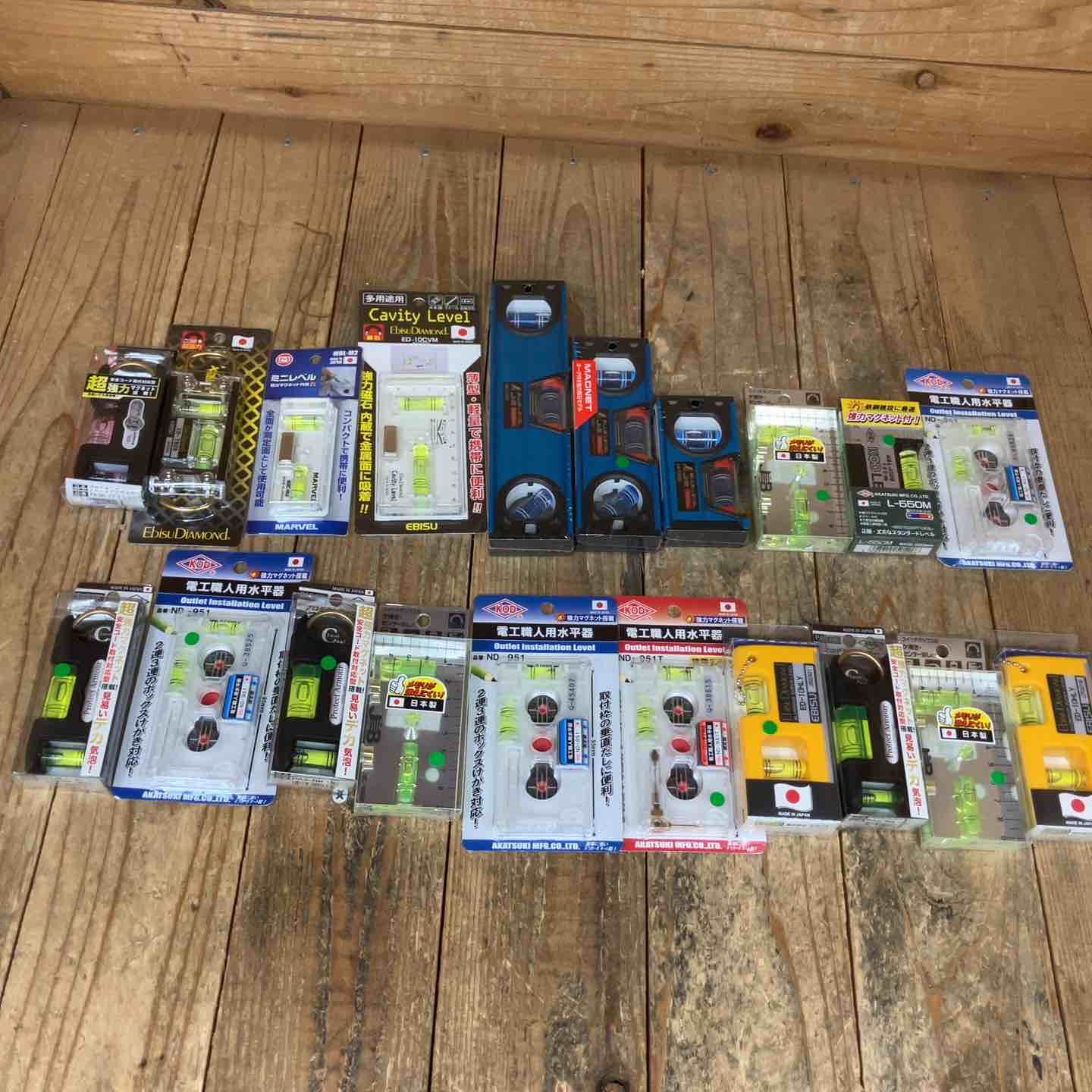 在庫出し切り 水平器 磁石モデル マグネット付き セット エビスダイヤモンド KOD シンワ等