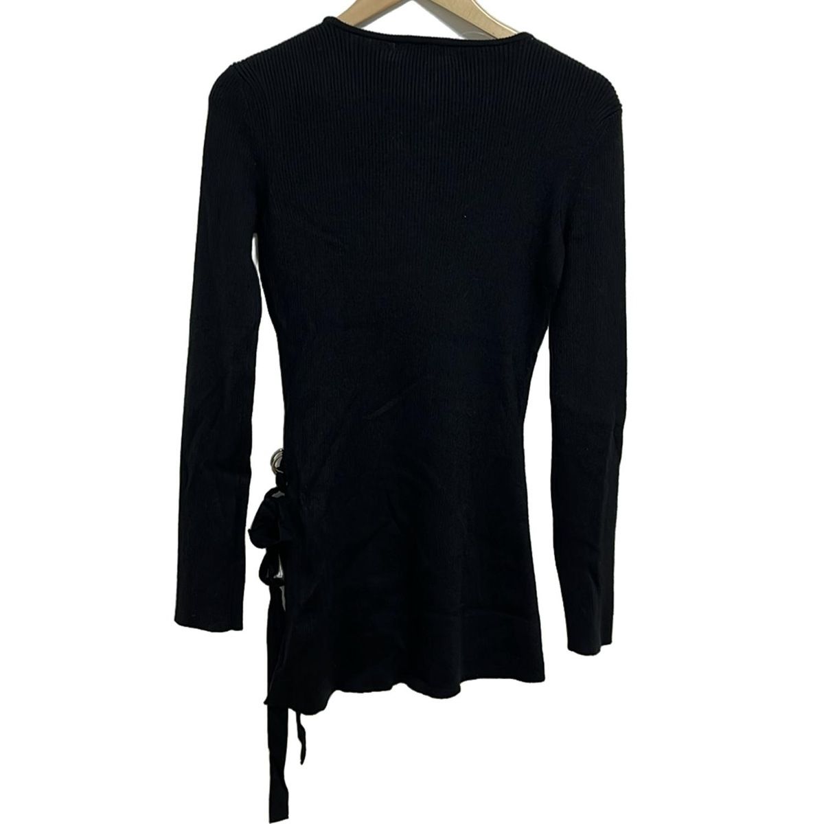 ADEAM アディアム チュニック サイズ2 M レディース - 黒 クルーネック 長袖 ニット