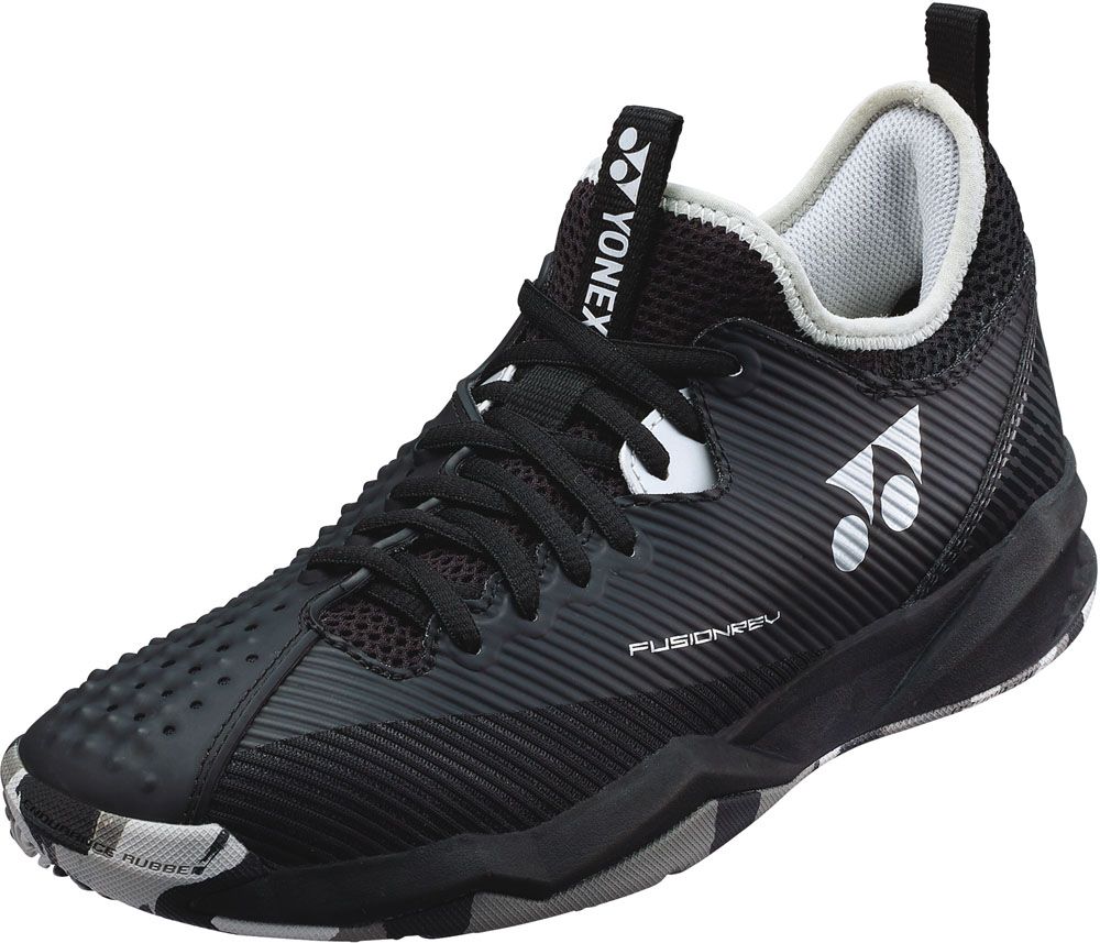 ヨネックス YONEX テニス ソフトテニスシューズ クレー・砂入り人工芝コート用 パワークッションフュージョンレブ4メンGC  SHTF4MGC 007 ブラック 28.0