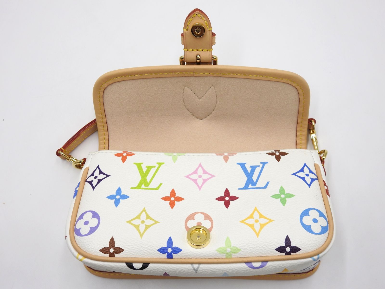 極美品 LOUIS VUITTON ルイヴィトン モノグラム マルチカラー ブロン ナノ ディアヌ ショルダーバッグ TM M14194 中古 4a000402 LOUIS VUITTON - 極美品 LOUIS VUITTON ルイヴィトン モノグラム