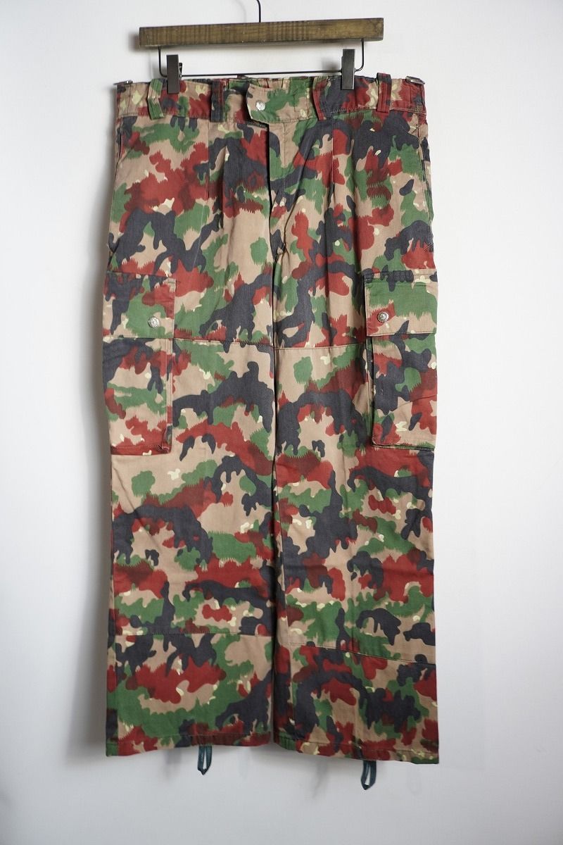 80S Swiss Army スイス 軍 実物 M83 アルペン カモ カーゴ パンツ