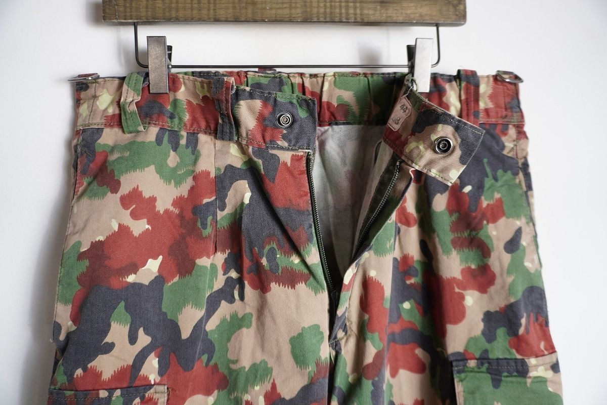 80S Swiss Army スイス 軍 実物 M83 アルペン カモ カーゴ パンツ