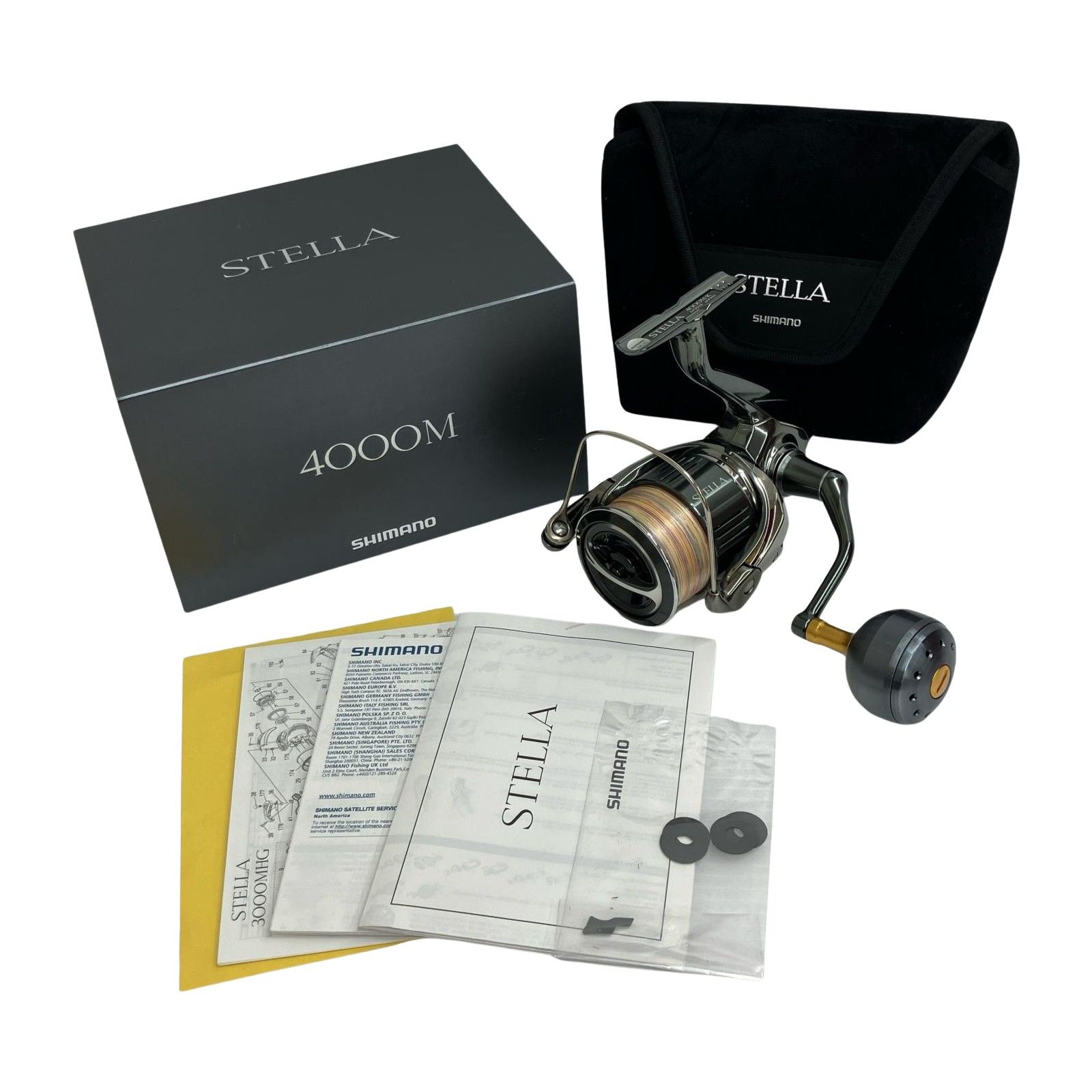 σσSHIMANO シマノ スピニングリール 22ステラ 4000 M キズ有 ハンドル変更有 043948