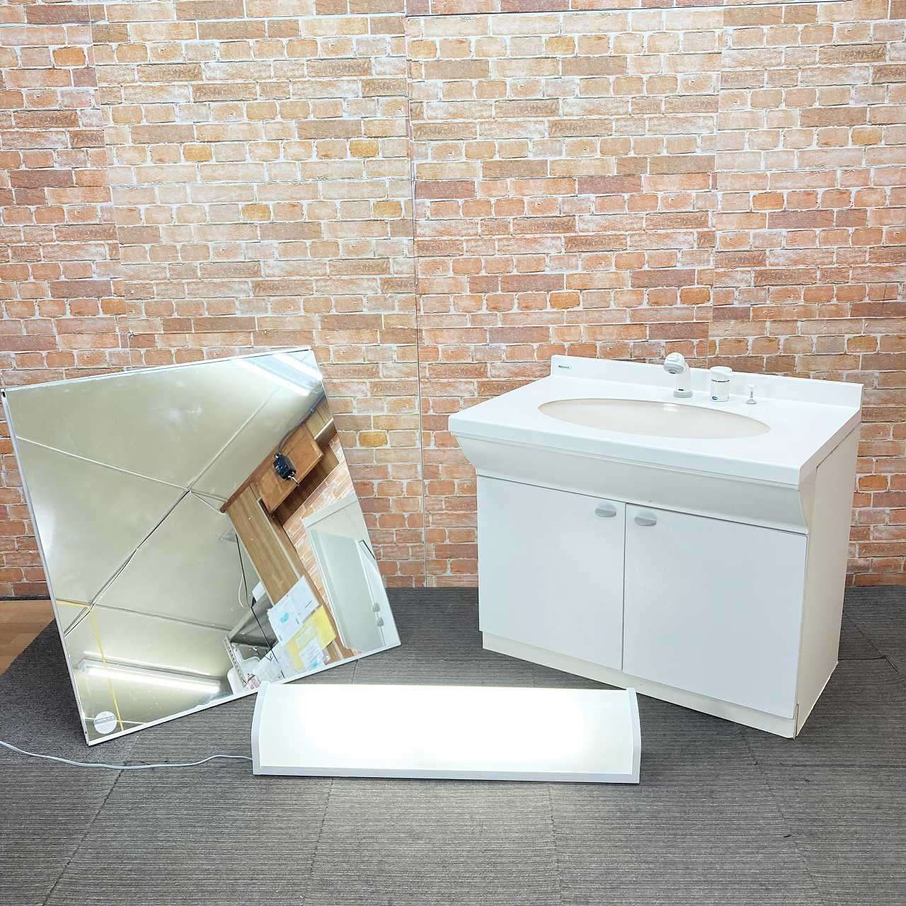 ナショナル　洗面台 中古品】 National ナショナル FRP(陶器)製 水栓蛇口付き 手洗台 洗面