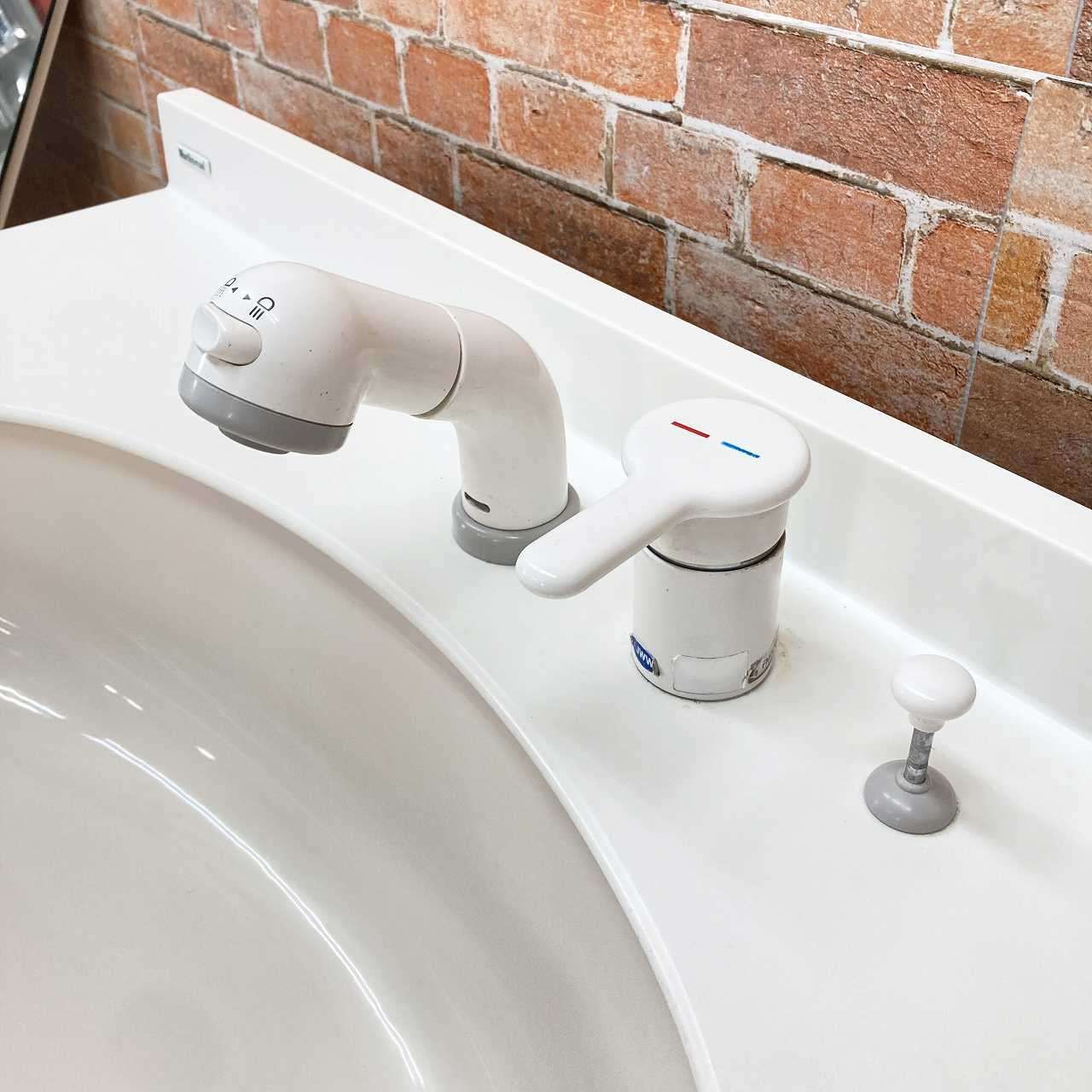 中古品】 National ナショナル FRP(陶器)製 水栓蛇口付き 手洗台 洗面