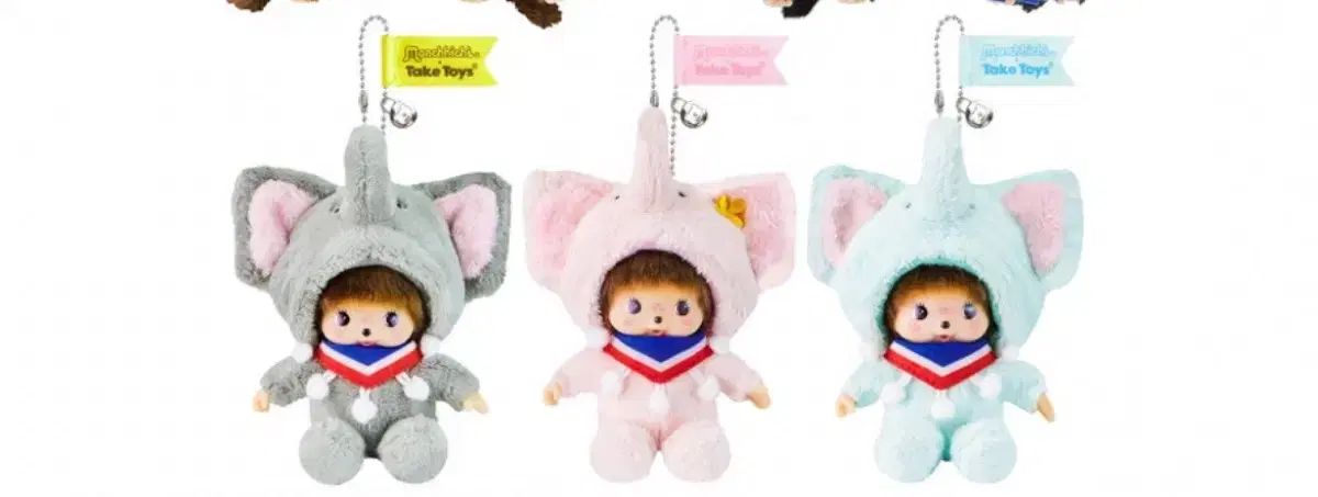 タイのゾウのキーホルダー ピンクのみあり