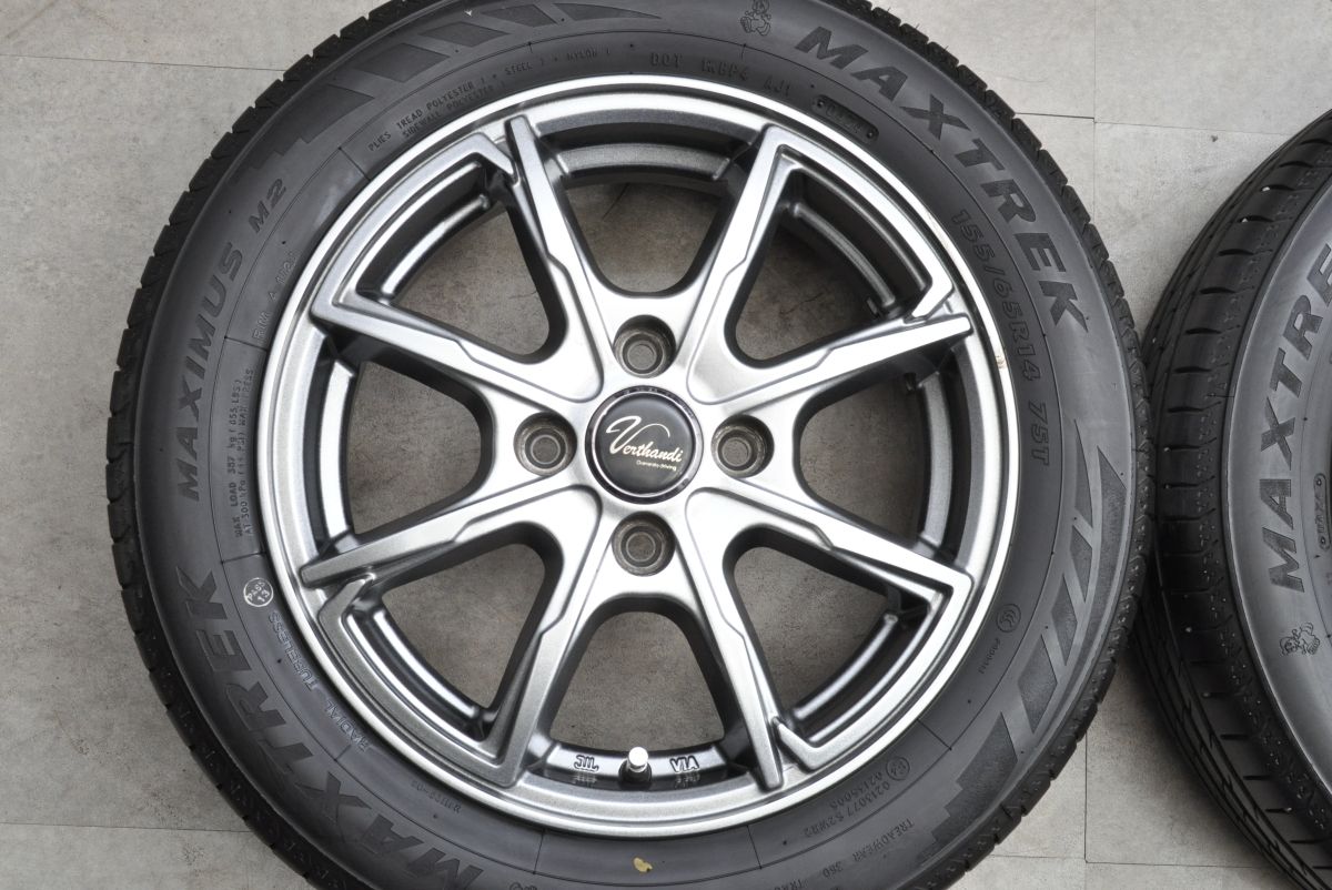 ヴェルサンディ 14 in 4 5 J 45 PCD 100 マキシマスM 2 155 65 R N BOX WGN ONE デイズ ROOX ワゴンR アルト スペーシア タント オートワイパー 14インチ 