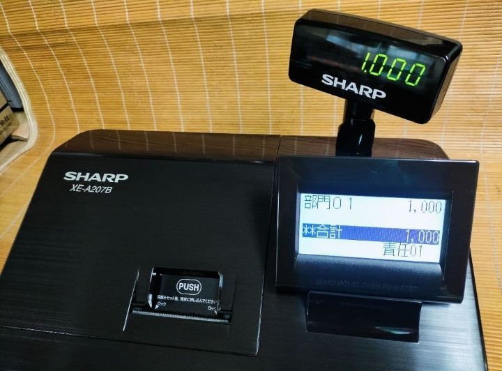 美品シャープレジスター XE-A207 PC連携売上管理設定無料 000880