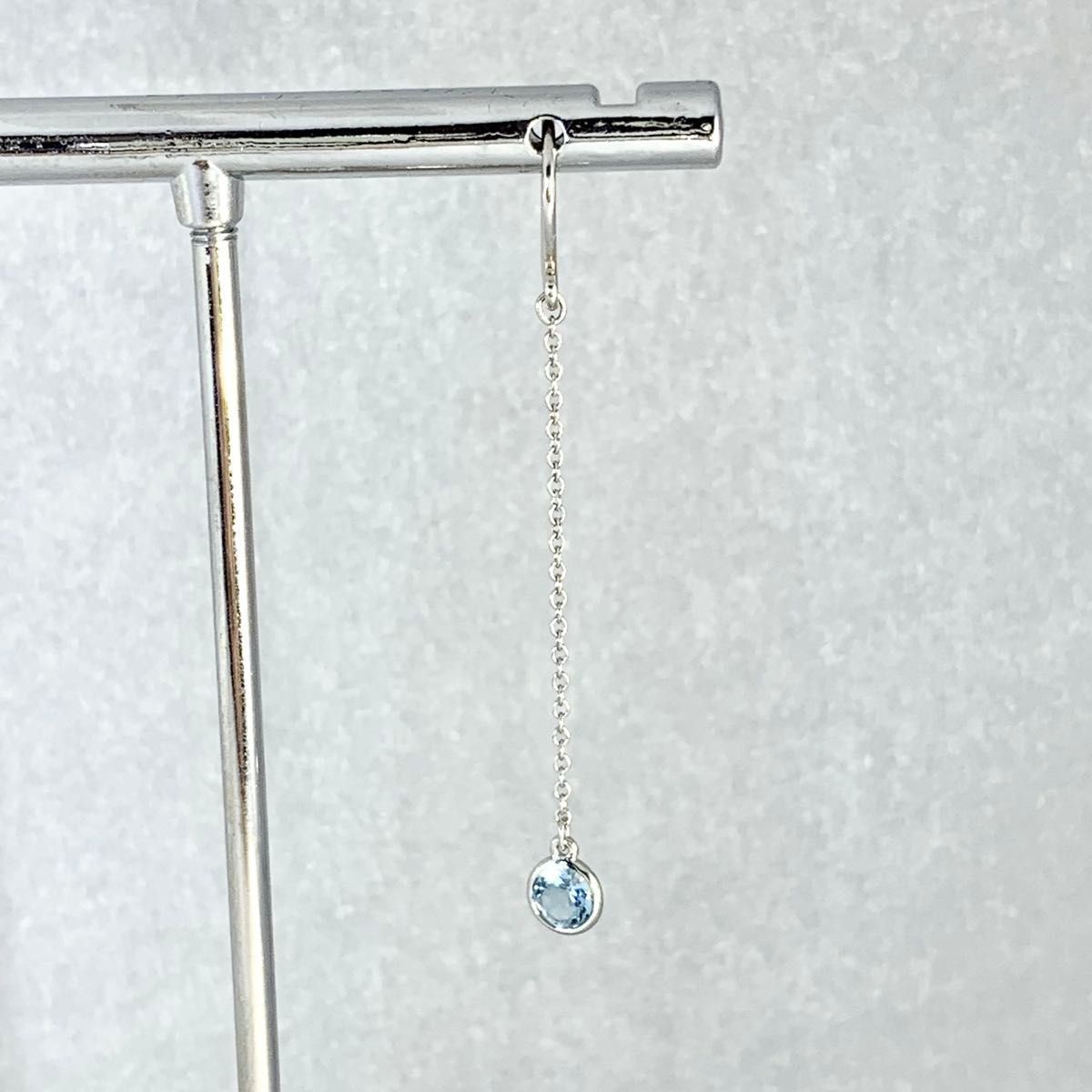 ティファニー美品 バイザヤード アクアマリン ドロップ ピアス 片耳