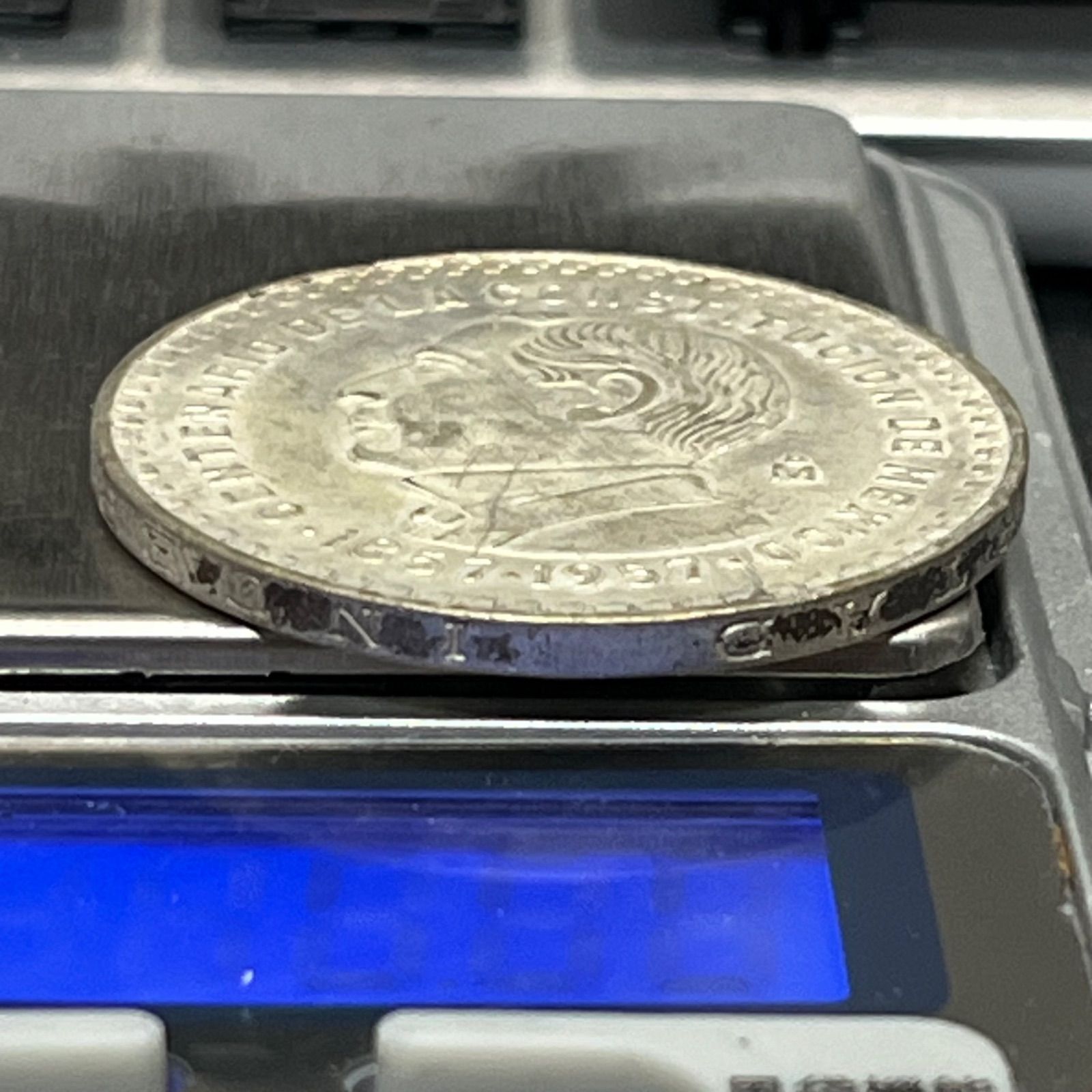 銀貨】1957年 メキシコ 1ペソ銀貨 José Morelos／Centenario 1857-1957