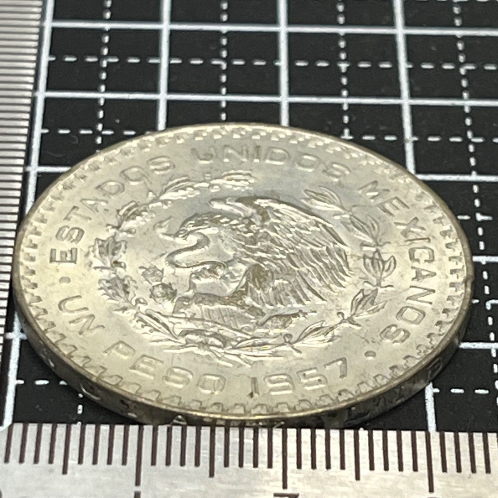銀貨】1957年 メキシコ 1ペソ銀貨 José Morelos／Centenario 1857-1957