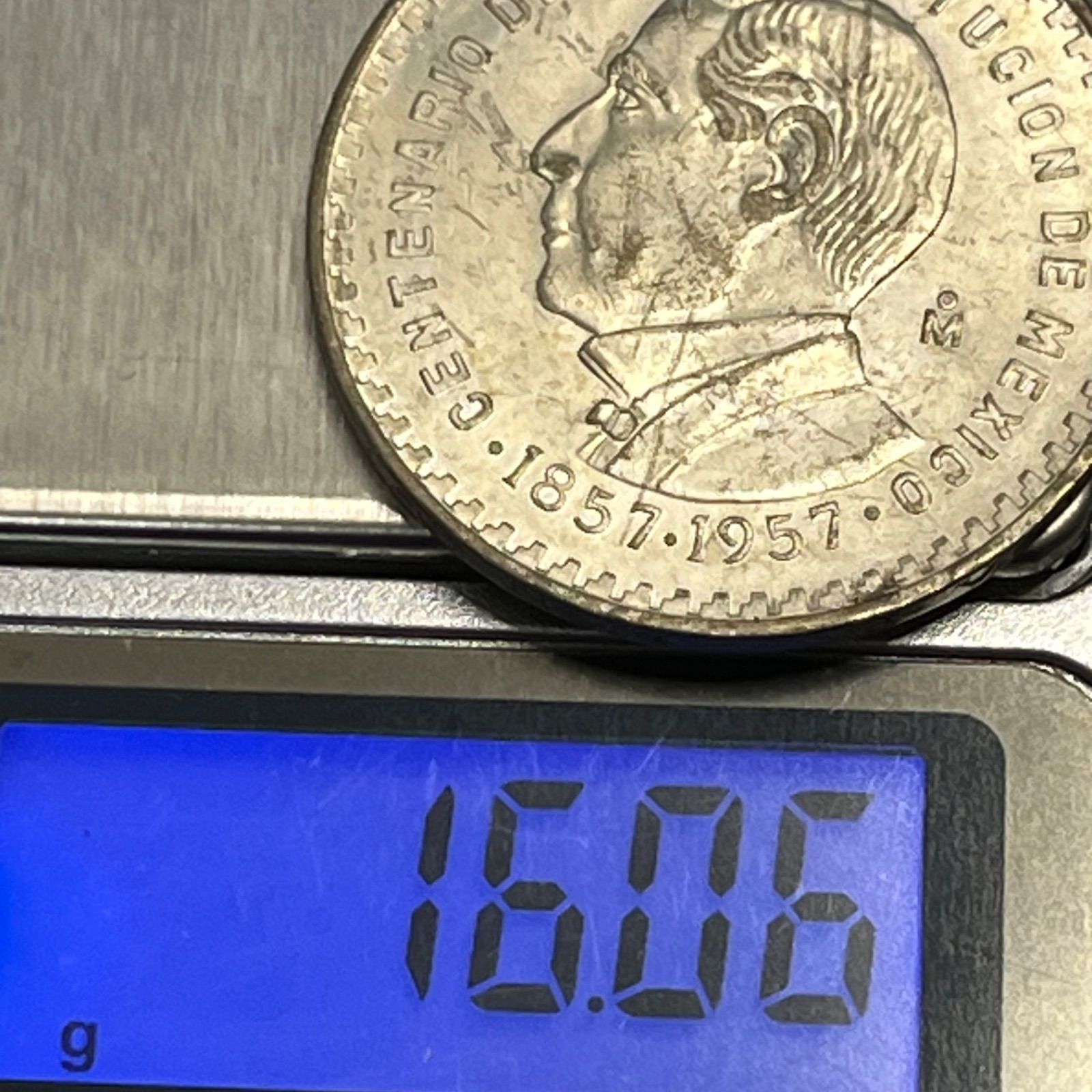 銀貨】1957年 メキシコ 1ペソ銀貨 José Morelos／Centenario 1857-1957