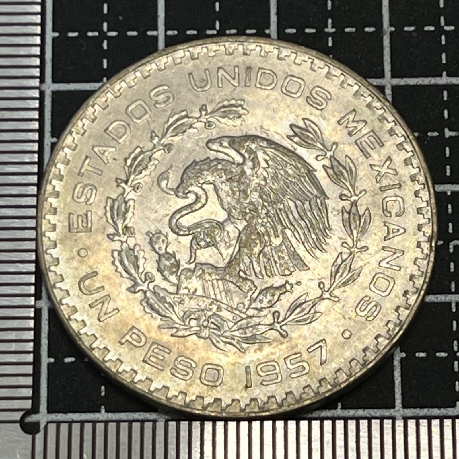 銀貨】1957年 メキシコ 1ペソ銀貨 José Morelos／Centenario 1857-1957
