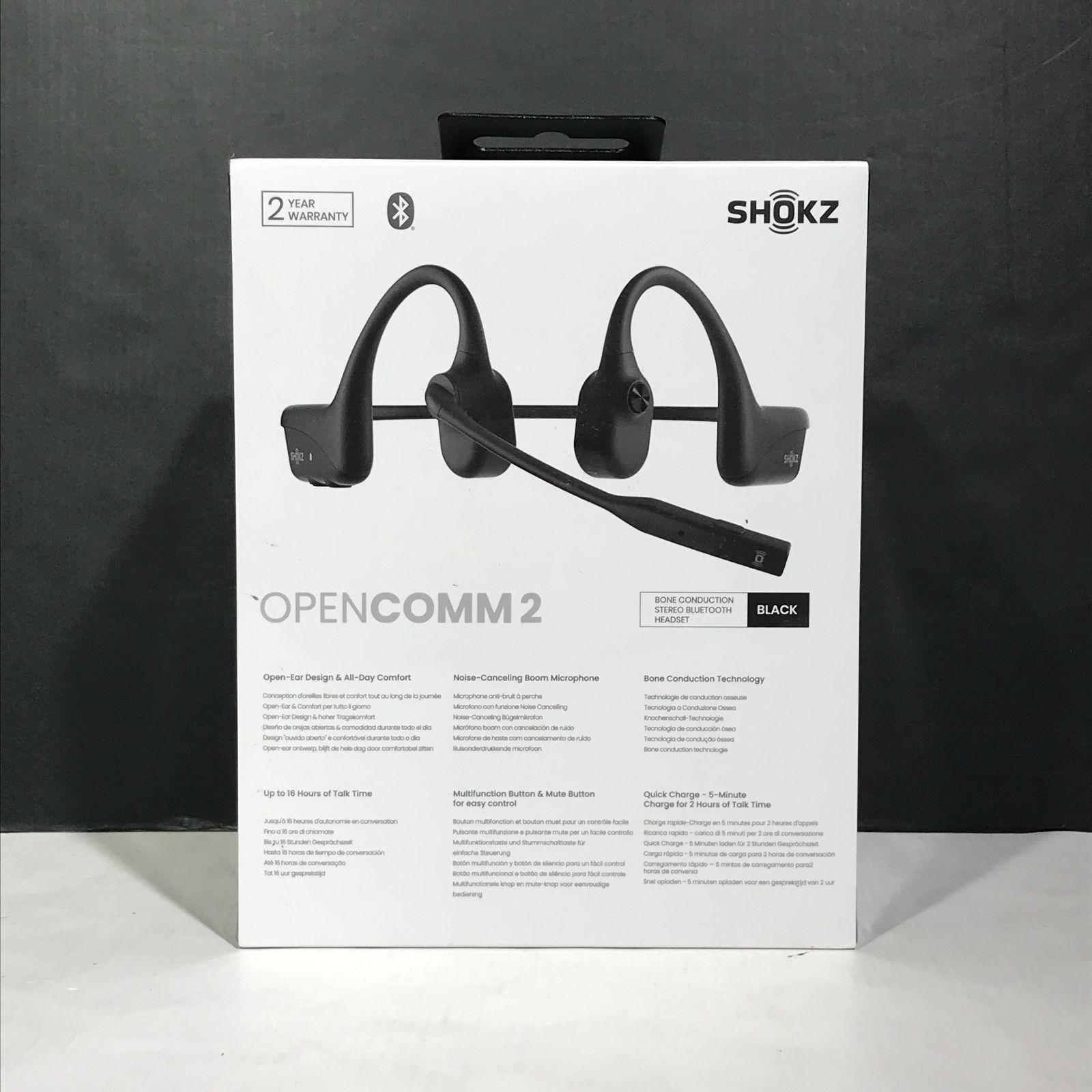 城東46-005】SHOKZ ショックス OPENCOMM2 ワイヤレス 骨伝導イヤホン 
