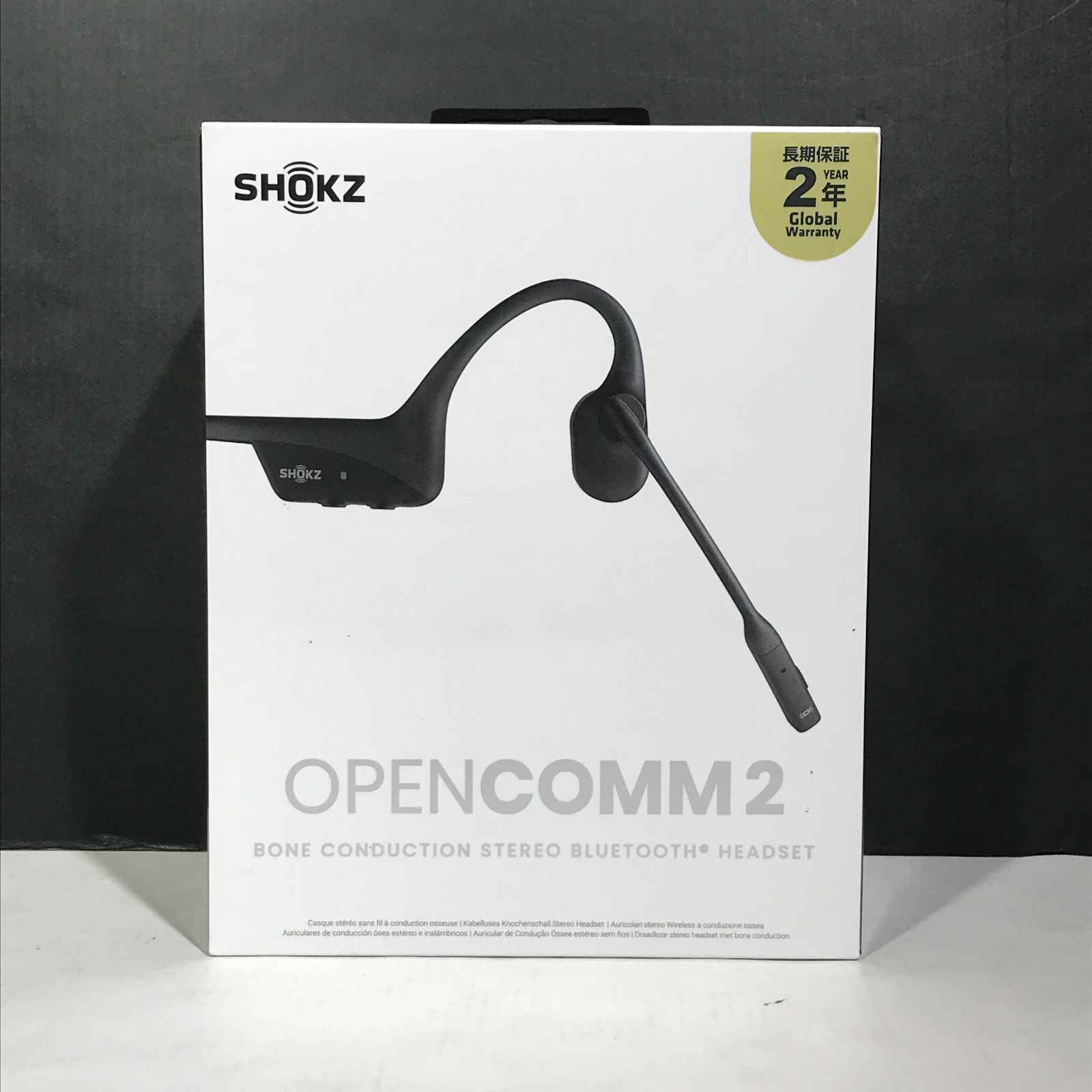 SHOKZ OPENCOMM2 骨伝導ワイヤレスヘッドセット ブラック たのめーる