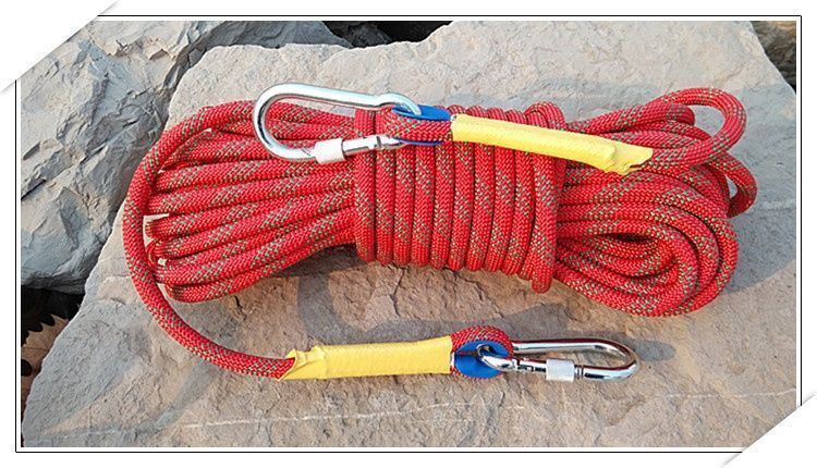  新入荷 ナイロンロープ10 mm 14 mm登山ロープ耐引裂き安全ロープダブルカラビナ安全脱出ロープキャンプ 空中作業 12 50 M その他 快適グッズ 旅行小物