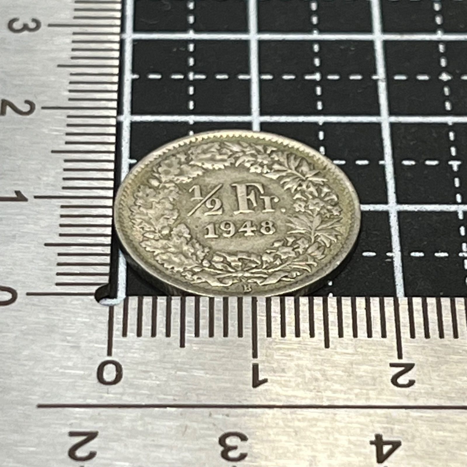 銀貨】1948年 スイス 1/2フラン銀貨／Libertas シッティング