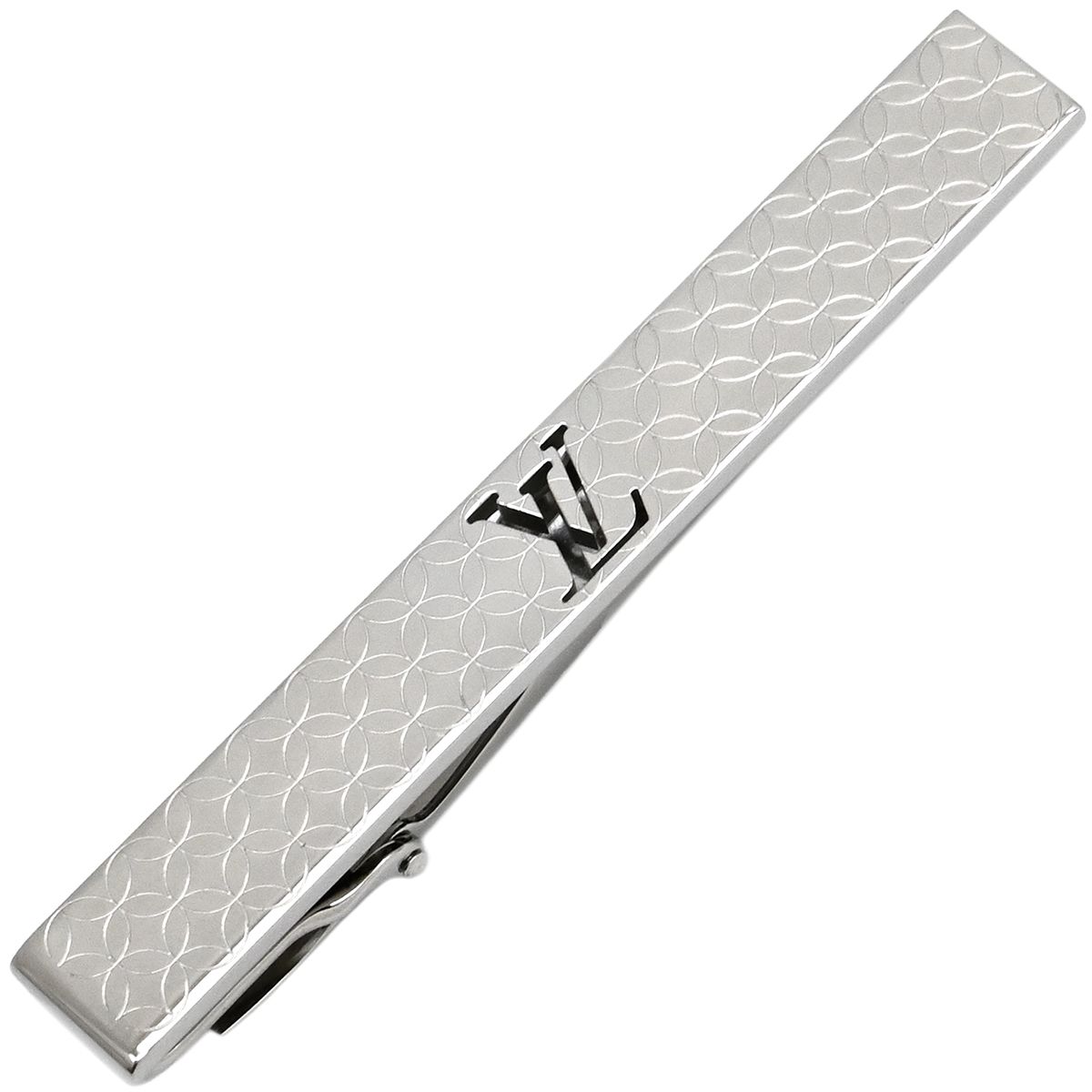 ルイヴィトン LOUIS VUITTON タイピン パンス クラヴァット シャンゼリゼ メタル シルバー LVロゴ ネクタイピン タイクリップ タイバー M 65042 AN 0181 箱