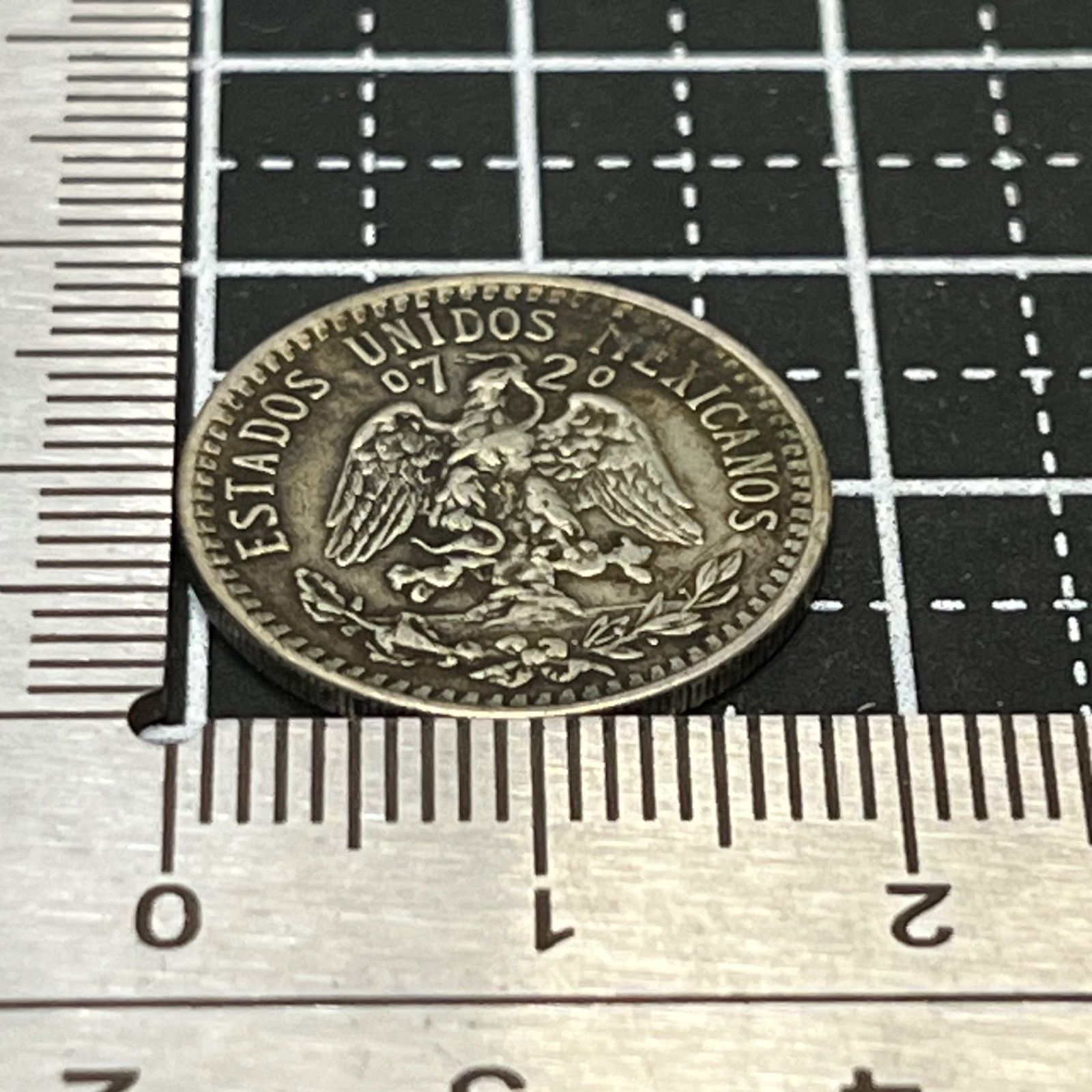 銀貨】1939年 メキシコ 20センタボ（.720銀）自由の光線・国章イーグル