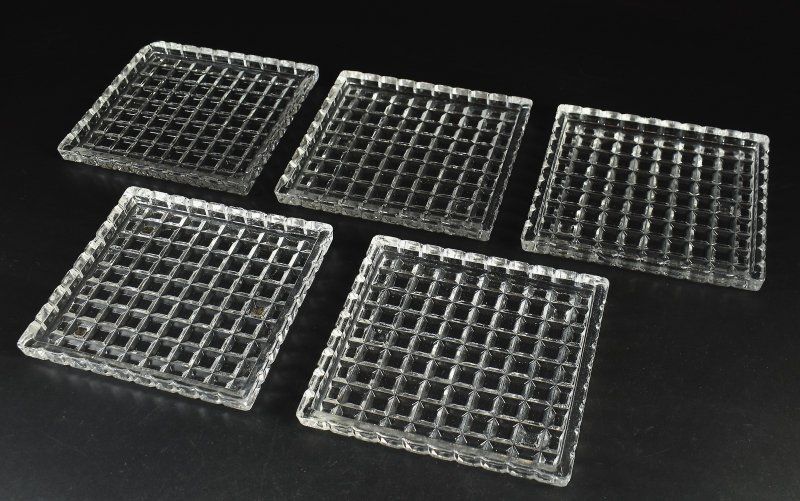 蔵A 5209 a 1 ガラス 長方皿 四方皿 15 5 16 5ｃｍ 五客