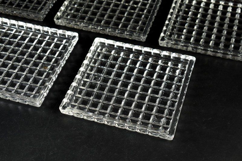 蔵A 5209 a 1 ガラス 長方皿 四方皿 15. .5ｃｍ 五客