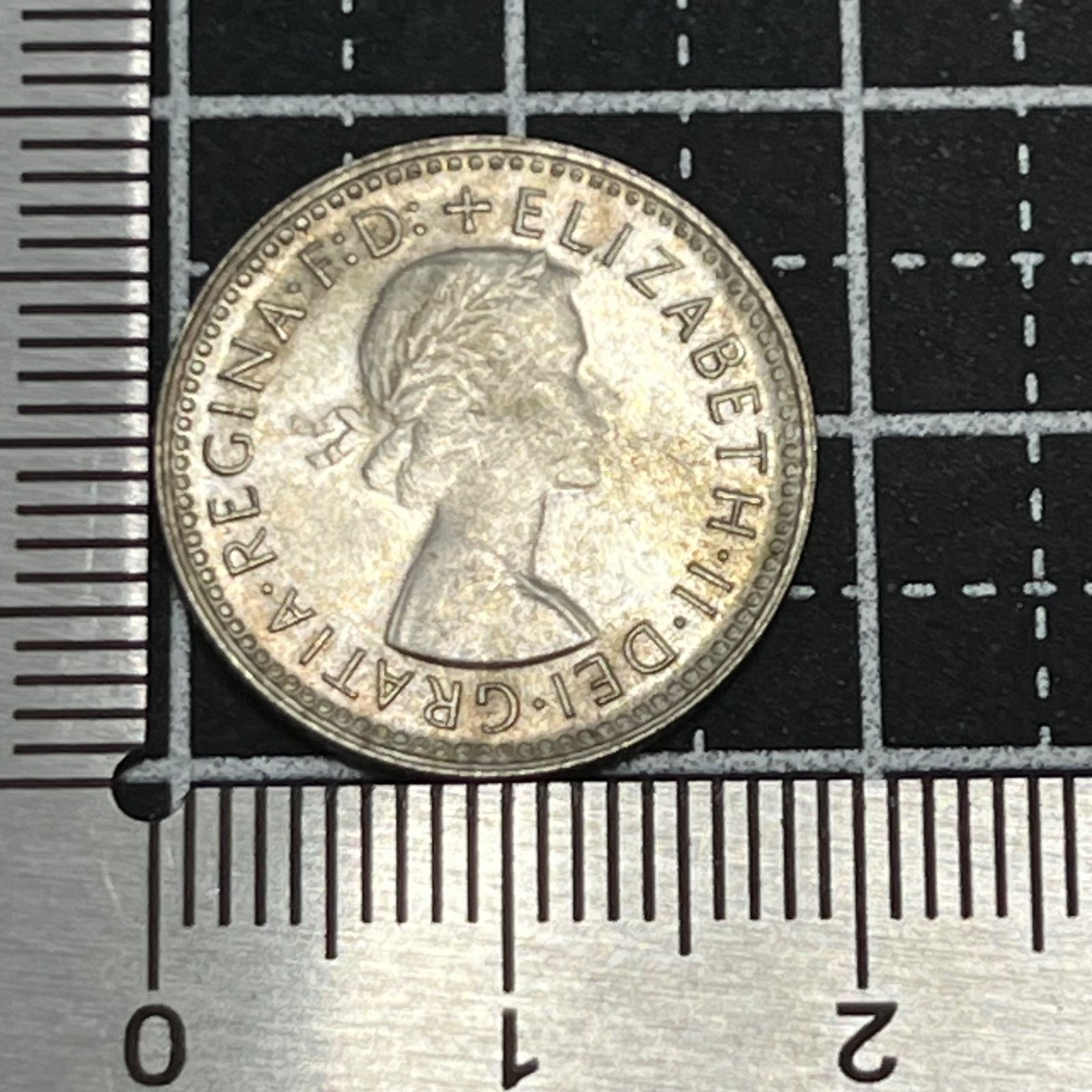 銀貨】1962年 オーストラリア 6ペンス（.500銀）エリザベス2世 ヤング