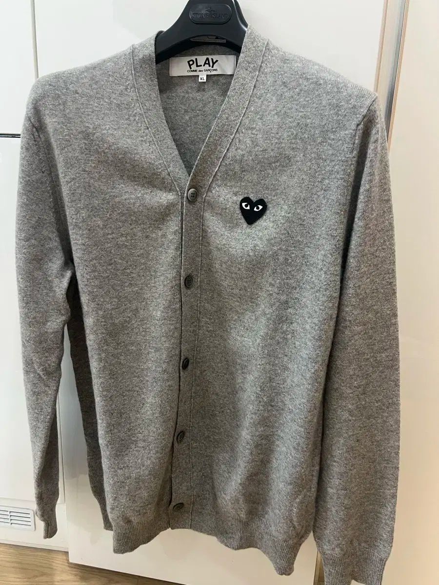 コム・デ・ギャルソン XL グレー カーディガン プレイコムデギャルソン