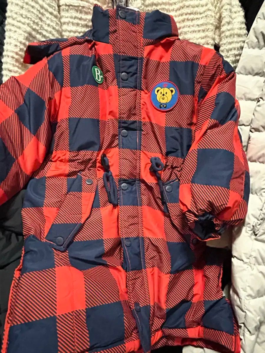 ベベデピノ CHECK アヒルダウン ダウン クマ 120