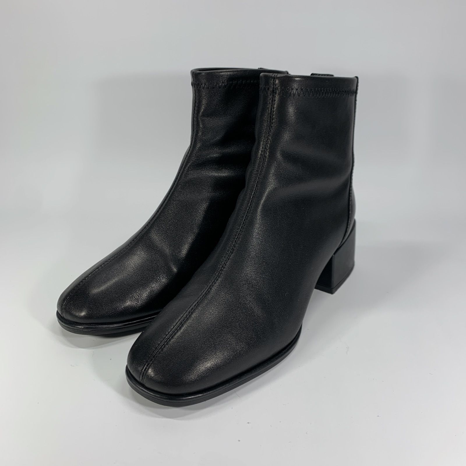 美品◯ STACCATO スタッカート ショートブーツ スクエアトゥ レザー