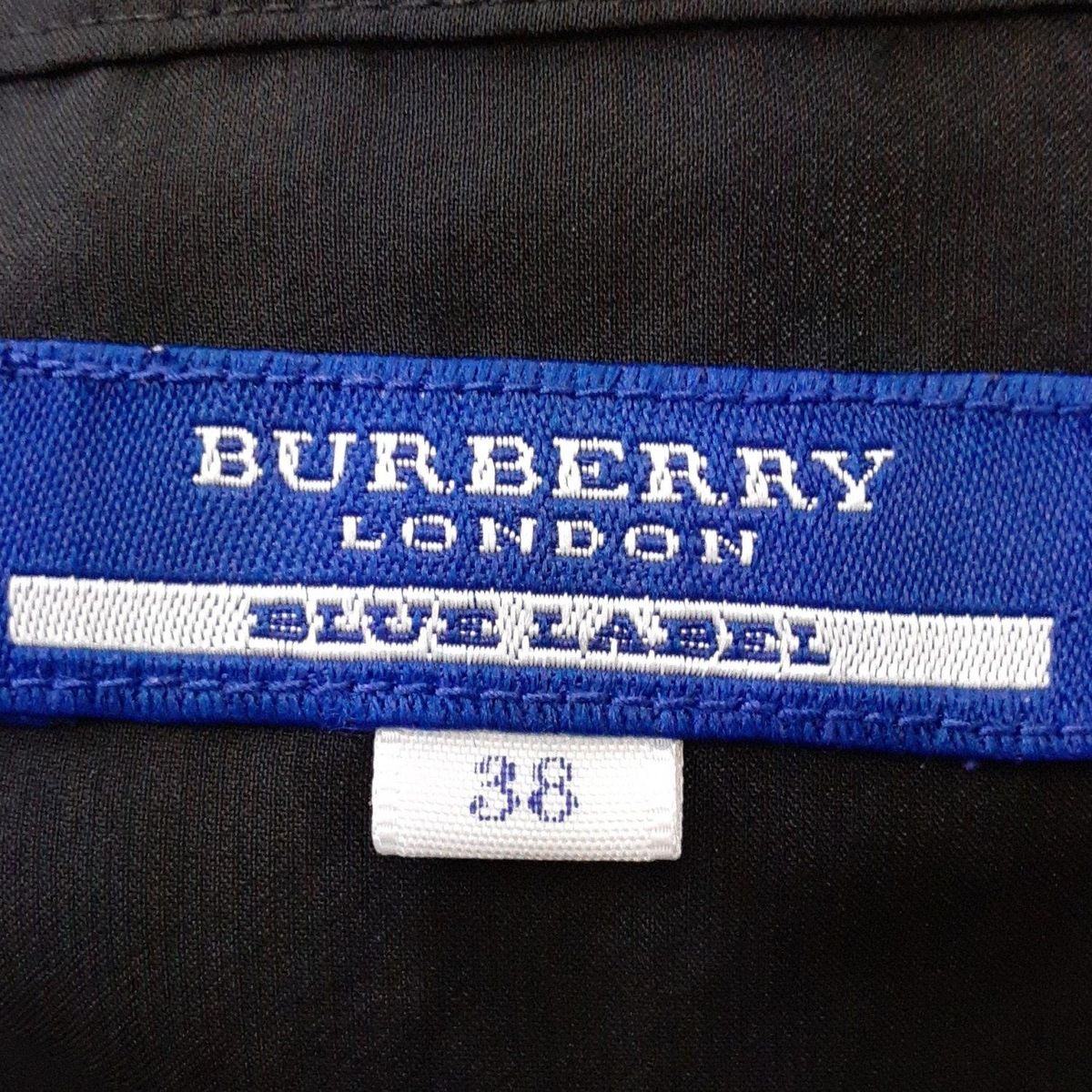  Burberry Blue Label バーバリーブルーレーベル ワンピース サイズ38 M レディース - 黒 クルーネック 半袖 ミニ その他 ワンピース