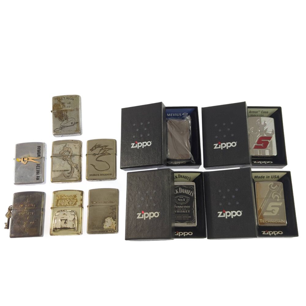 ZIPPO ジッポー 11点セット まとめ ライター 喫煙具 ジッポライター/シルバー/プレゼント/記念日/コレクション【♂】【B】【メンズ】★■592947【中古】