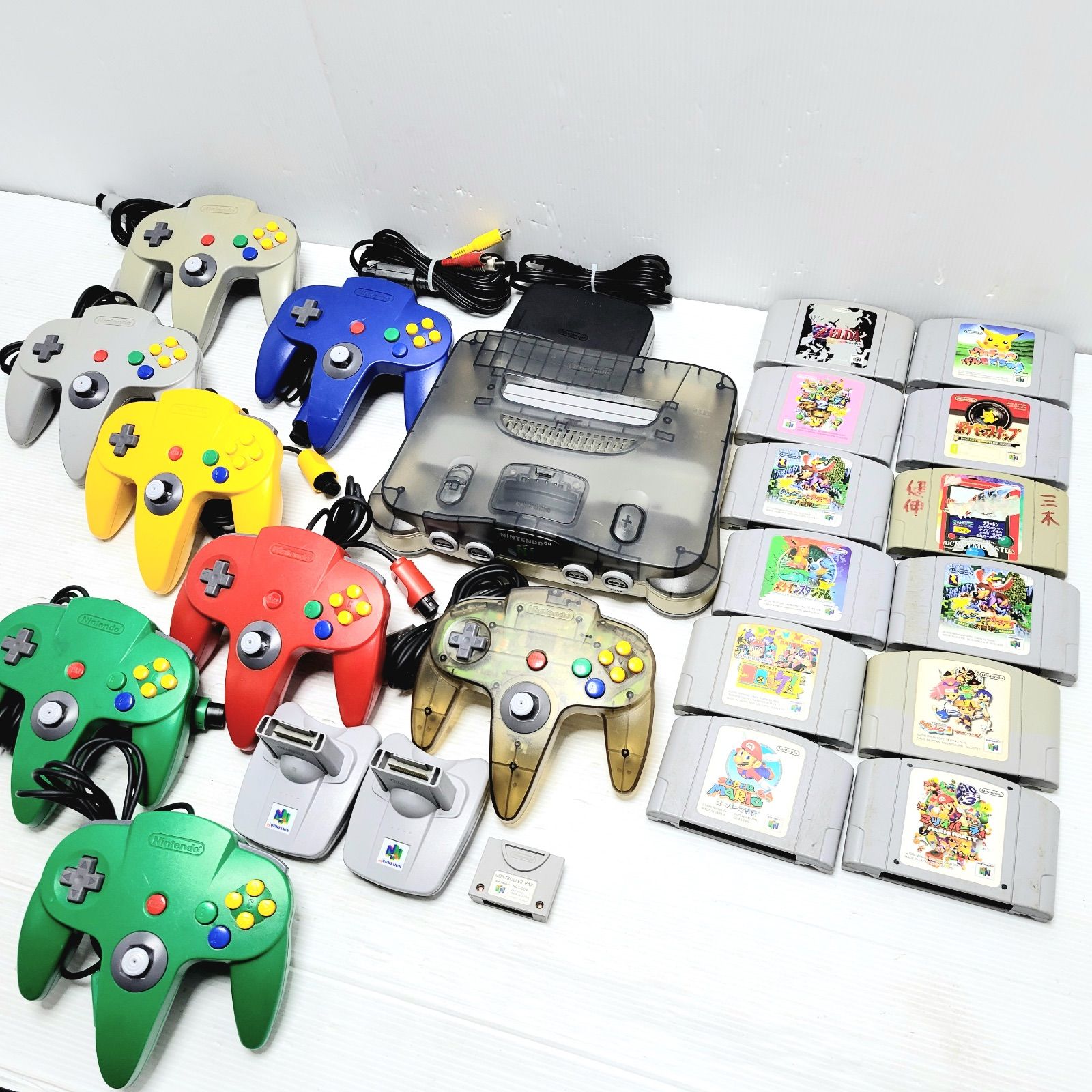 ジャスコ ニンテンドー64 本体 クリアブラック - 付属品ソフトセット