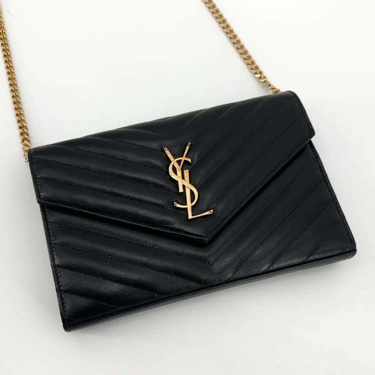 サンローラン ゴールド マトラッセ カサンドラ チェーン ショルダーバッグ クロスバック 377828