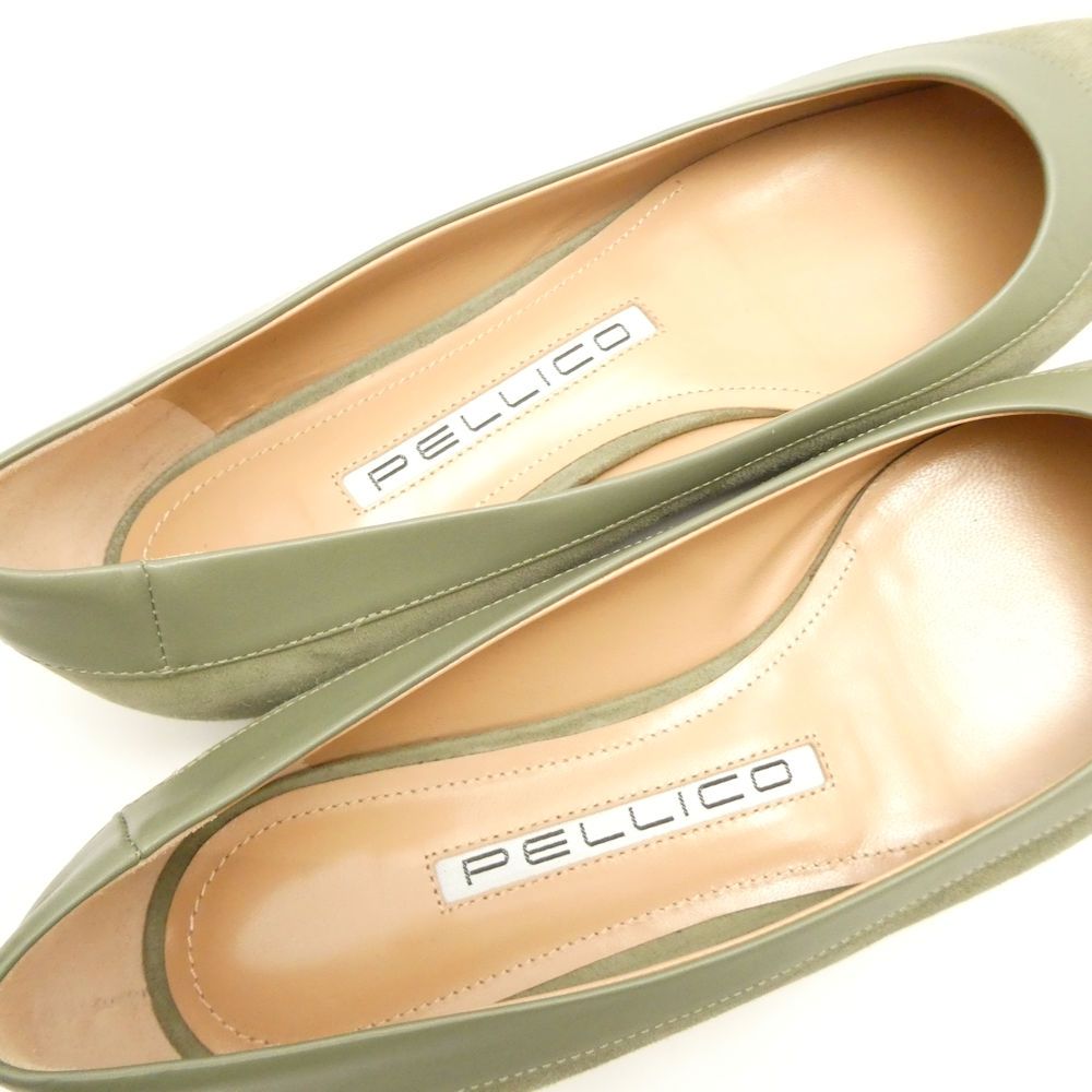  PELLICO ペリーコ 0676 VENERE パンプス 36 1 2 23.5 cm相当 オリーブ CAPULET OLIVE ローヒール レディース AO 3449 ハイヒール パンプス パンプス