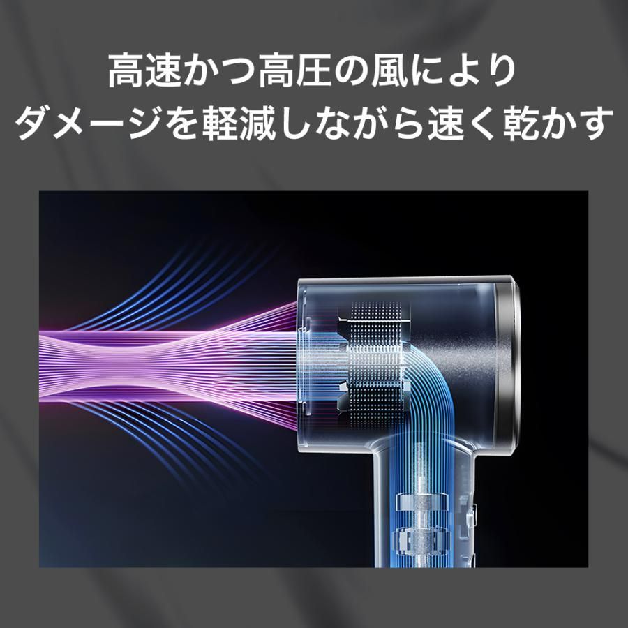 ドライヤー ヘアドライヤー 大風量 6億マイナスイオン 速乾 低温 1300W