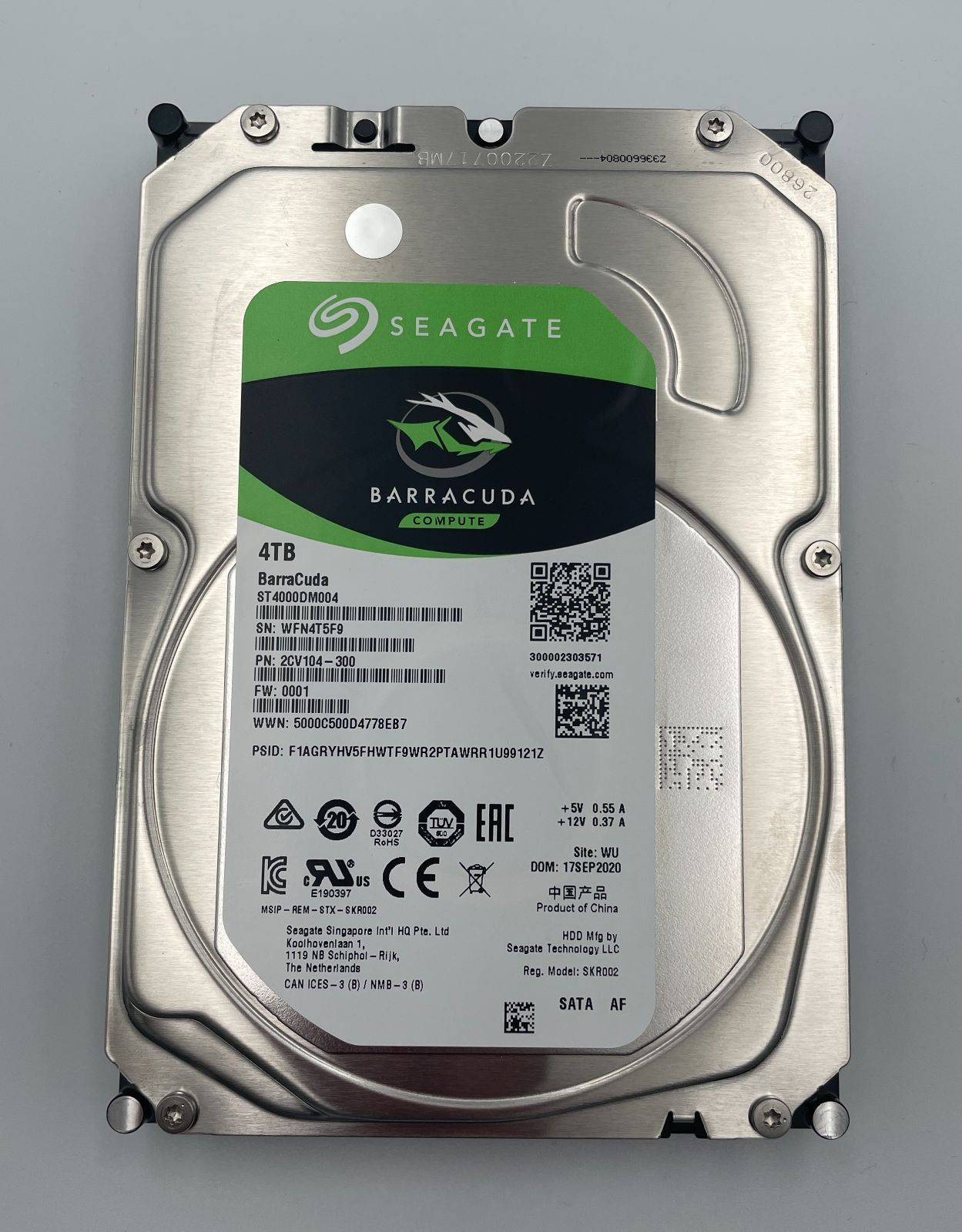 管理番号3249 .co.jp Seagate 3.5インチ 内蔵 HDD ハードディスク4 TB 2年保証 5 400 rpm BarraCuda 品