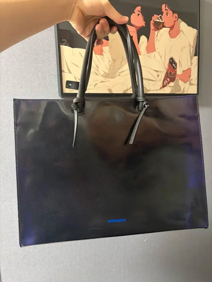 ADER ERROR ワイド バニー ファー ショッパーバッグ