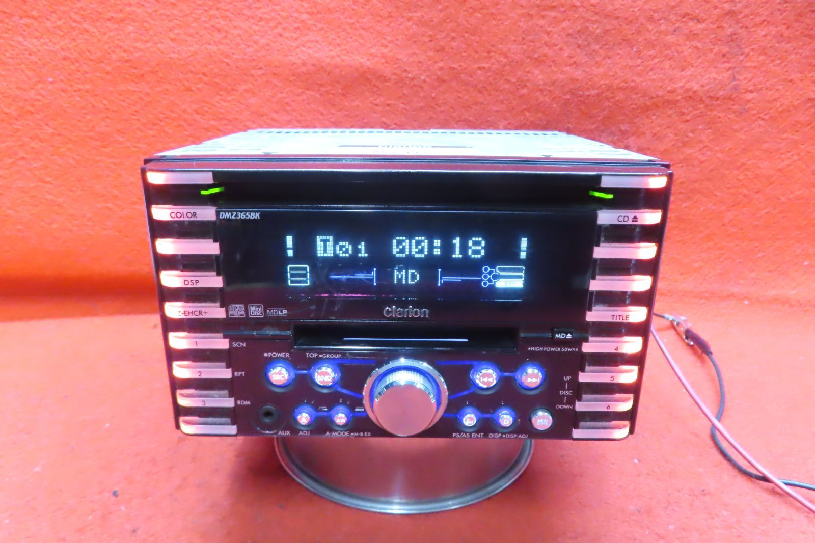 AUX＞＞Clarion CD⁄MDデッキ 整備済 DMZ365＜＜ CD-R⁄MDLP⁄AUX