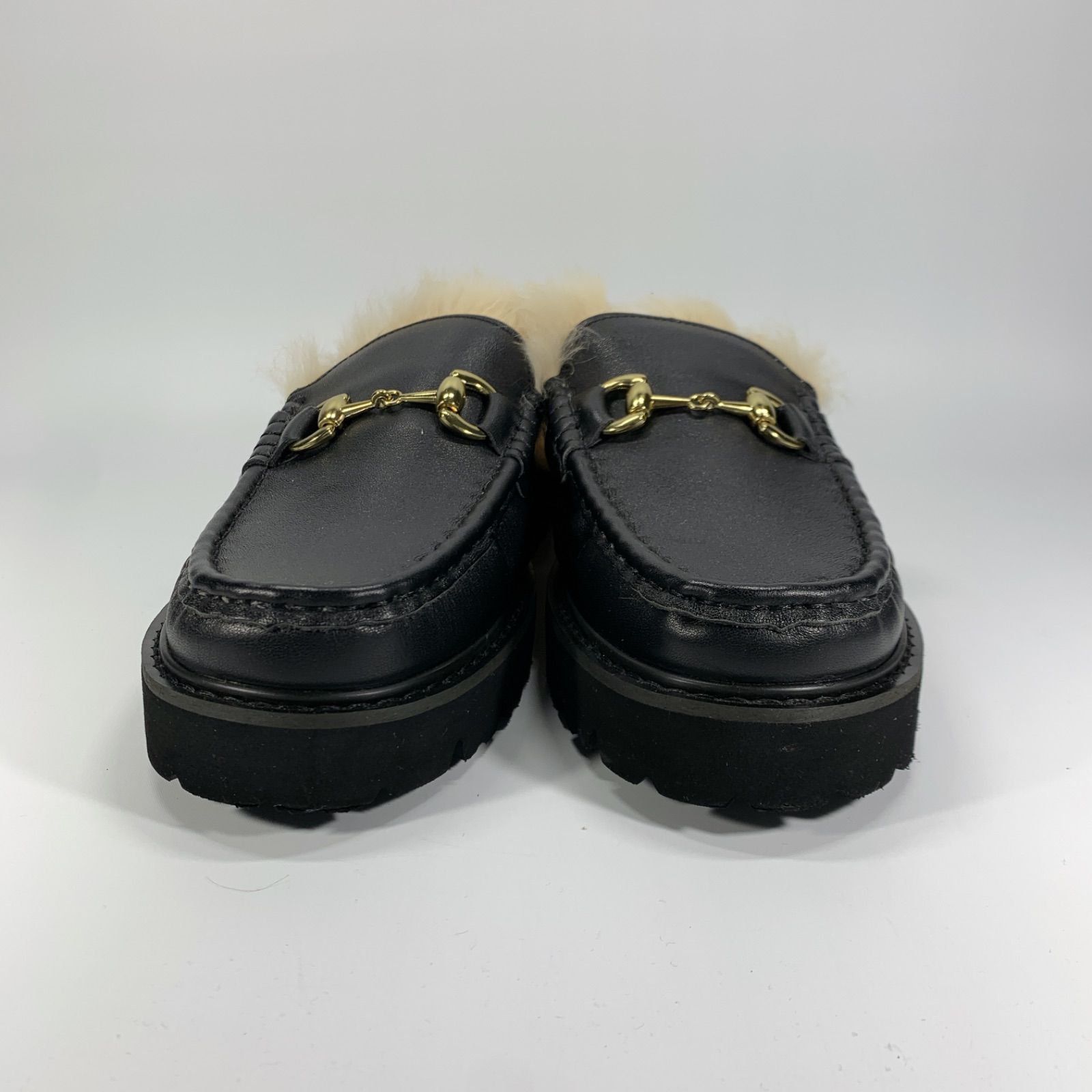 REMME レメ ビットローファー サンダル スリッパ ブラック ファー REMME レメ ビットローファー サンダル スリッパ ブラック ファー