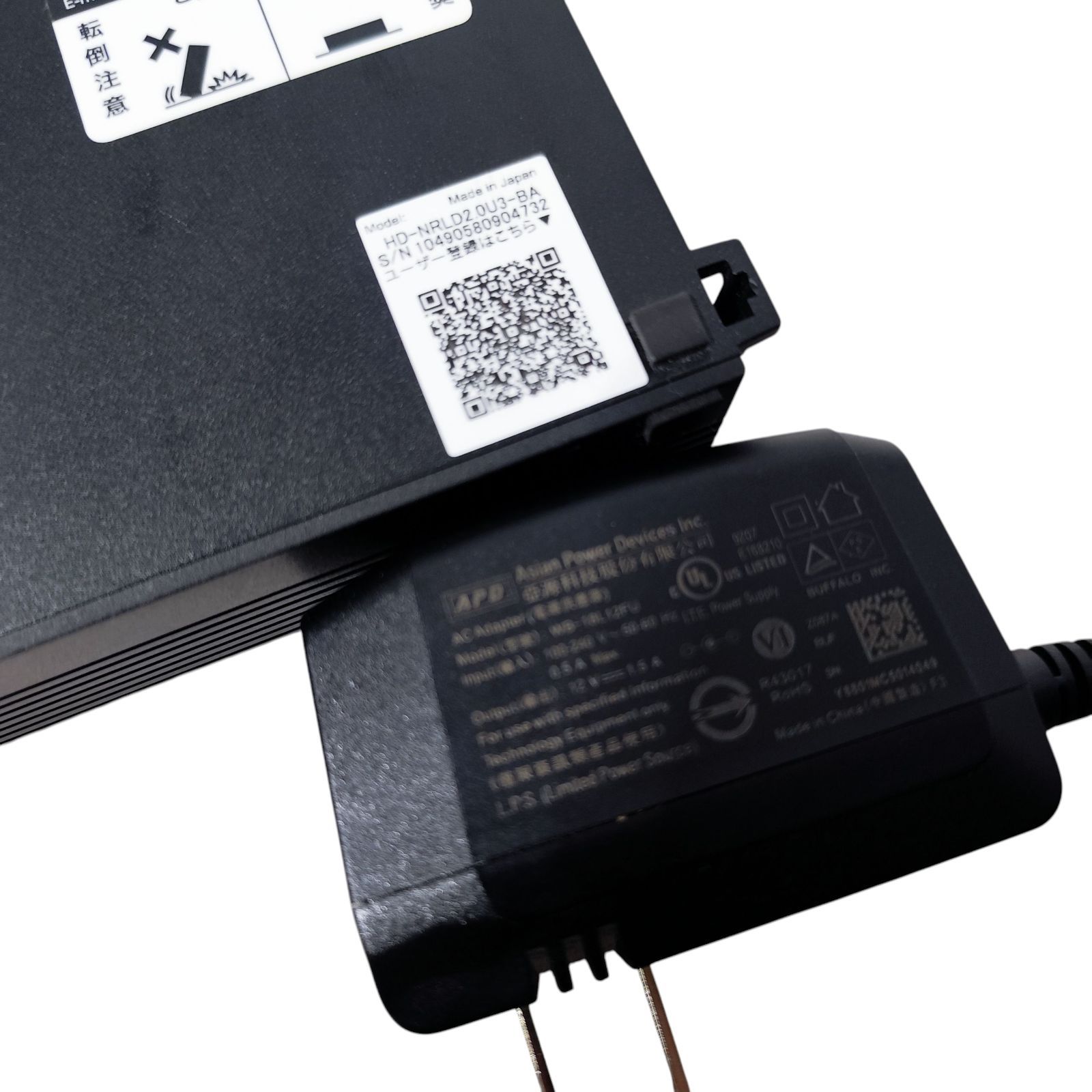 管理番号3253 バッファロー HD-NRLD 2.0 U 3-BA 2 TB 外付けハードディスク メカニカルハードデイスク ドライブ スタンダードモデル ブラック