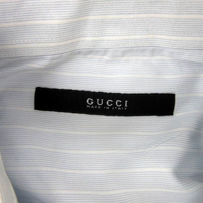 GUCCI トムフォード期 ストライプ ウエスタンシャツ シルク100% GUCCI