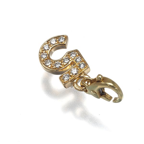 シャネル ペンダントトップ ダイヤ ダイヤモンド マトラッセ ナンバー NO.5 チャーム K 18 YG 180647