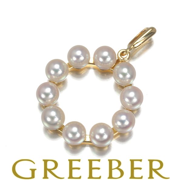 ミキモト ペンダントトップ ベビーパール 真珠 3.6mm リース サークル