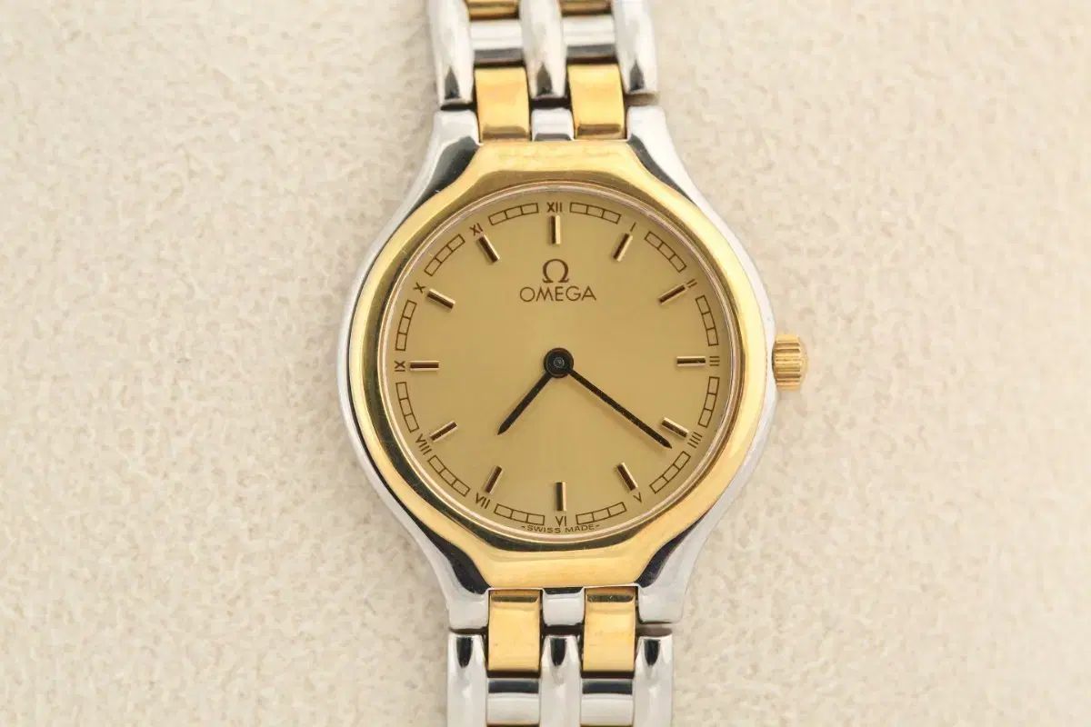 オメガ デビル 18 K コンビ レディース クオーツ