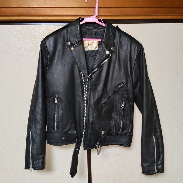80s ダブルライダースジャケット　vintage made in Mexico 本革 ライダースジャケット 革ジャン アメジャン ダブル 80s メキシコ