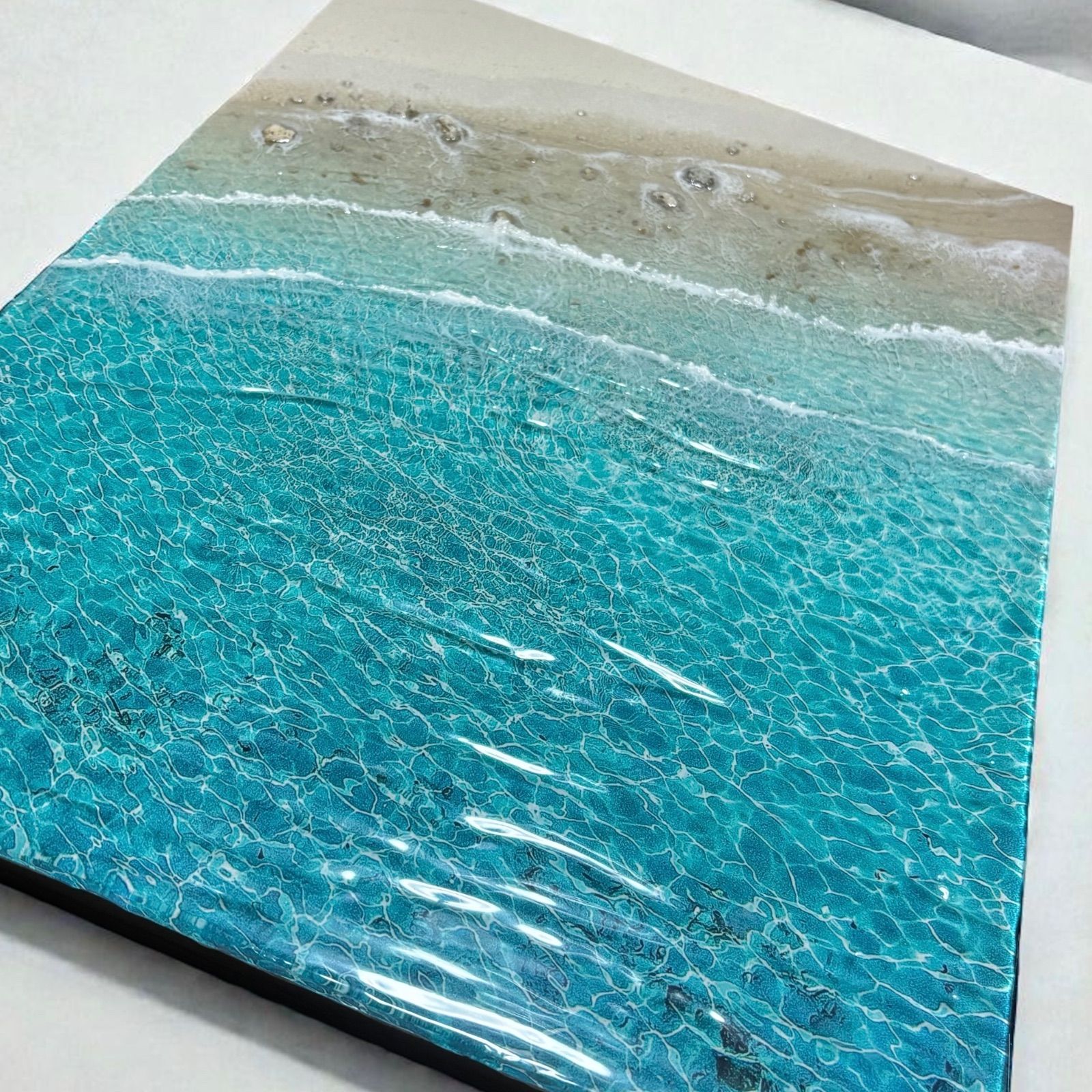  厚盛りボード 60 cm特大ボード 超立体 の海 レジンアートボード 美ら海 オーシャンアート N 726 立体 オブジェ アート 写真